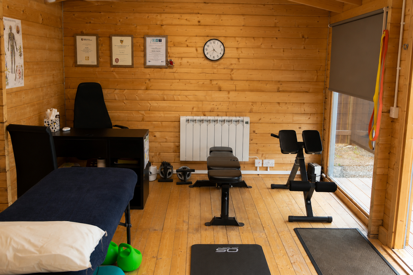 Physiotherapy treatment room.