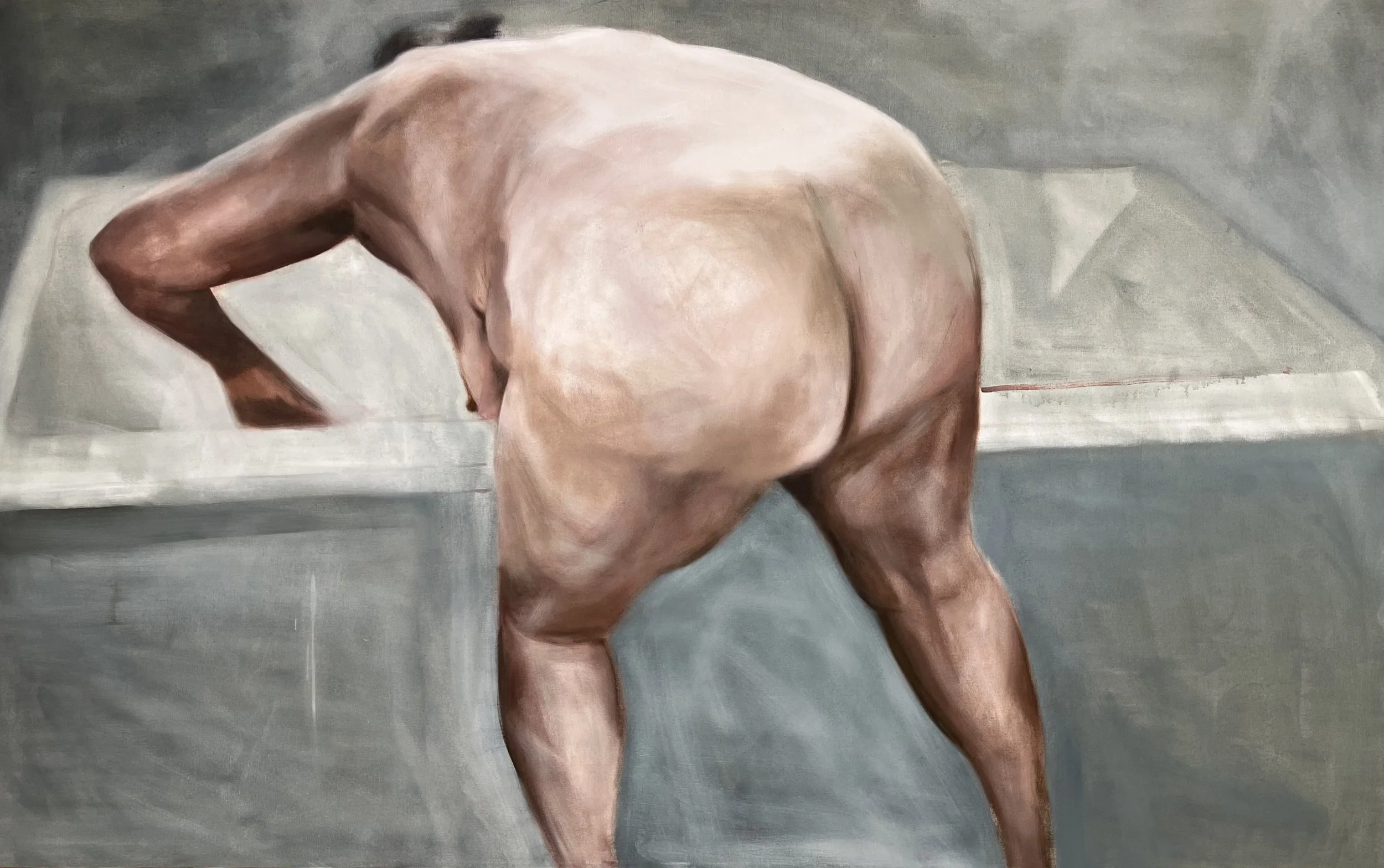 La Grande Baigneuse, 2026. Oil on canvas – 176x109 cm