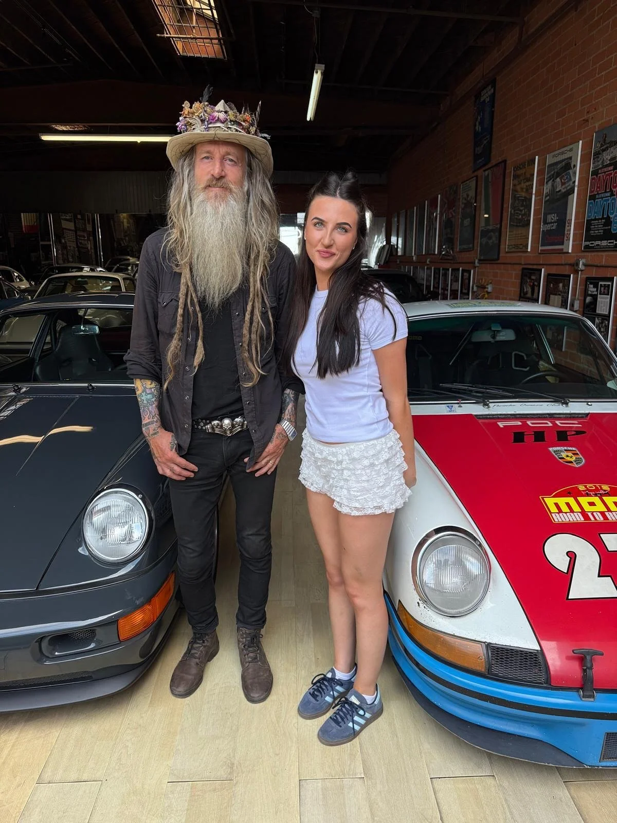 Visiting THE Porsche king in Los Angeles !! I present Magnus Walker @magnuswalker What a wonderful dude, so kind. Thanks so much for sharing your Porsche collection with us and showing us around - a Porsche fans dream &hellip; 
Feel super duper lucky