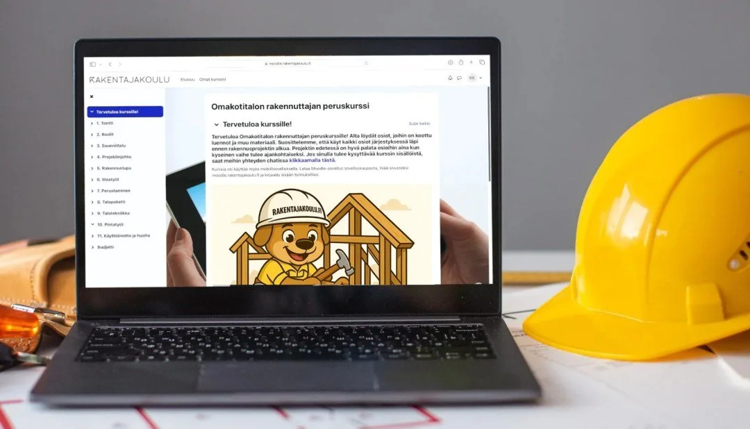 Valmistaudu omakotitalon rakennusprojektiin Rakentajakoulun avulla
