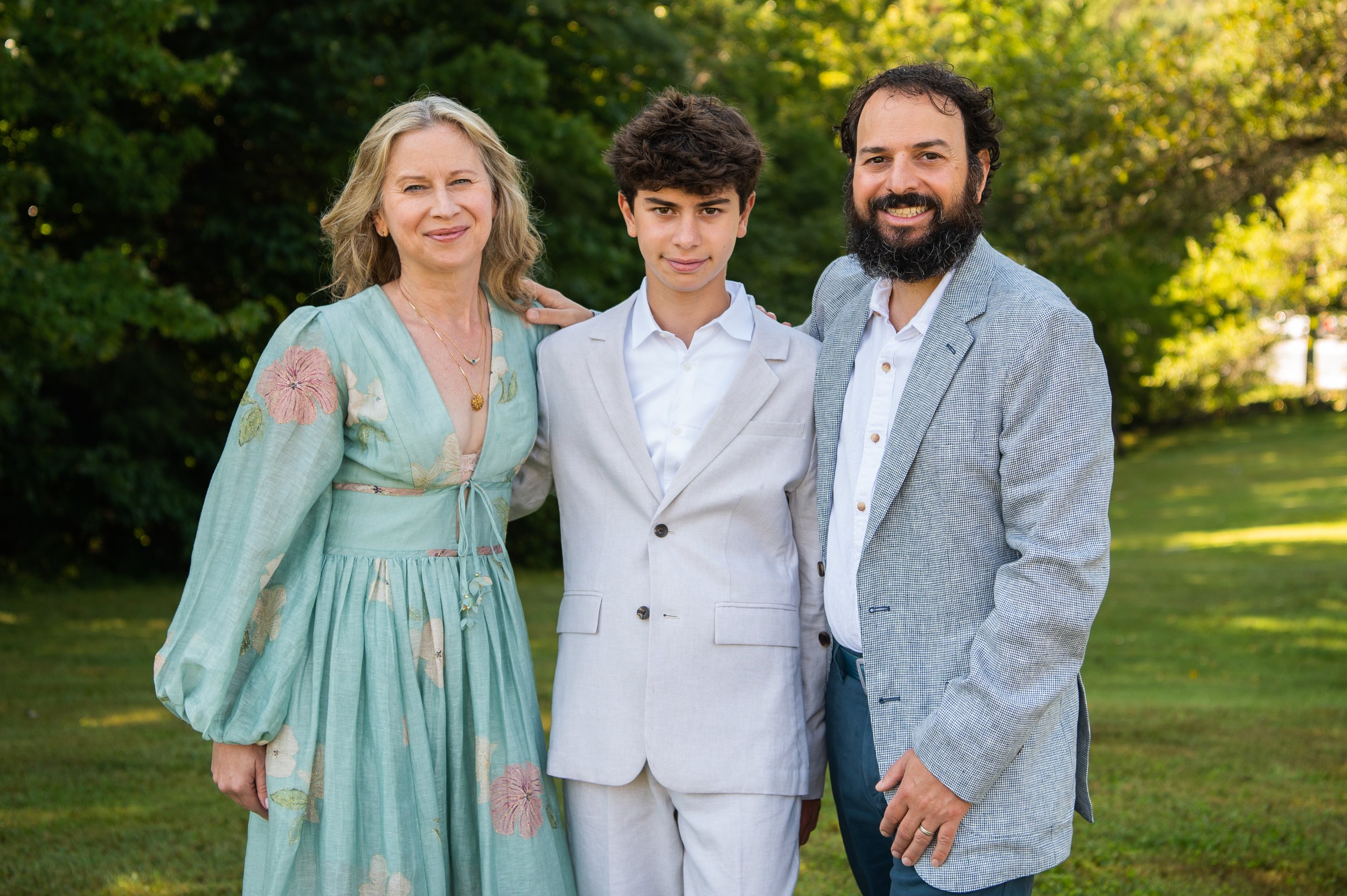 A family before their son's Bar Mitzvah in Southern Vermont.