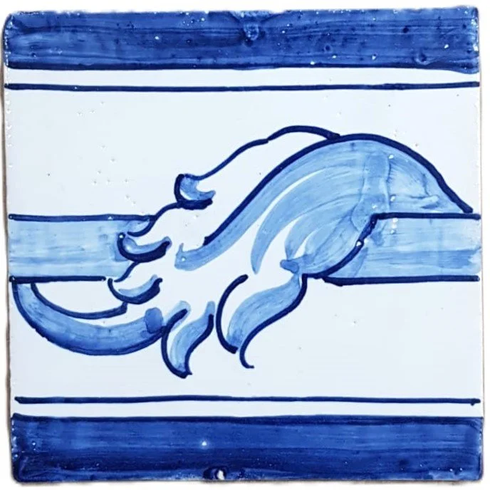 Classic Pattern 3 Border Blue