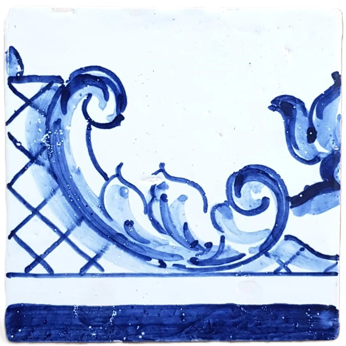 Classic Pattern 1 Left Side Border Blue