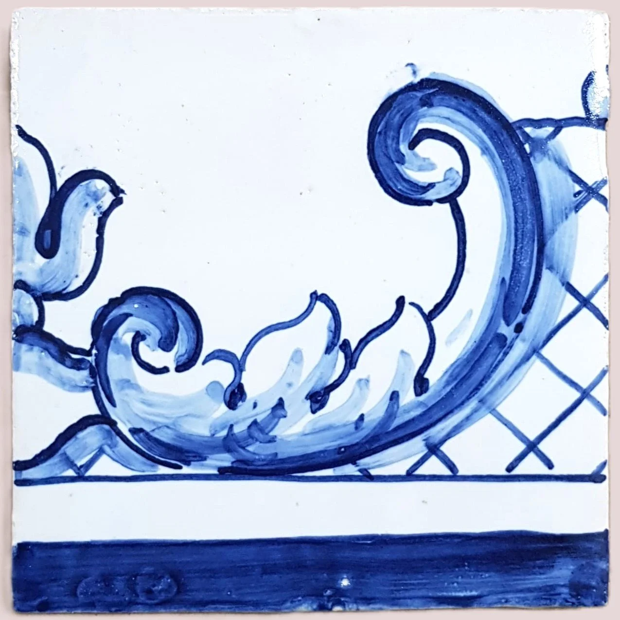 Classic Pattern 1 Right Side Border Blue