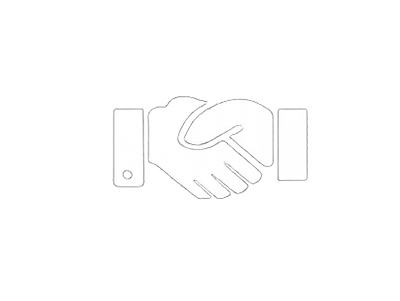 Ein Symbol für Handschlag, das Zusammenarbeit oder Vereinbarung darstellt.