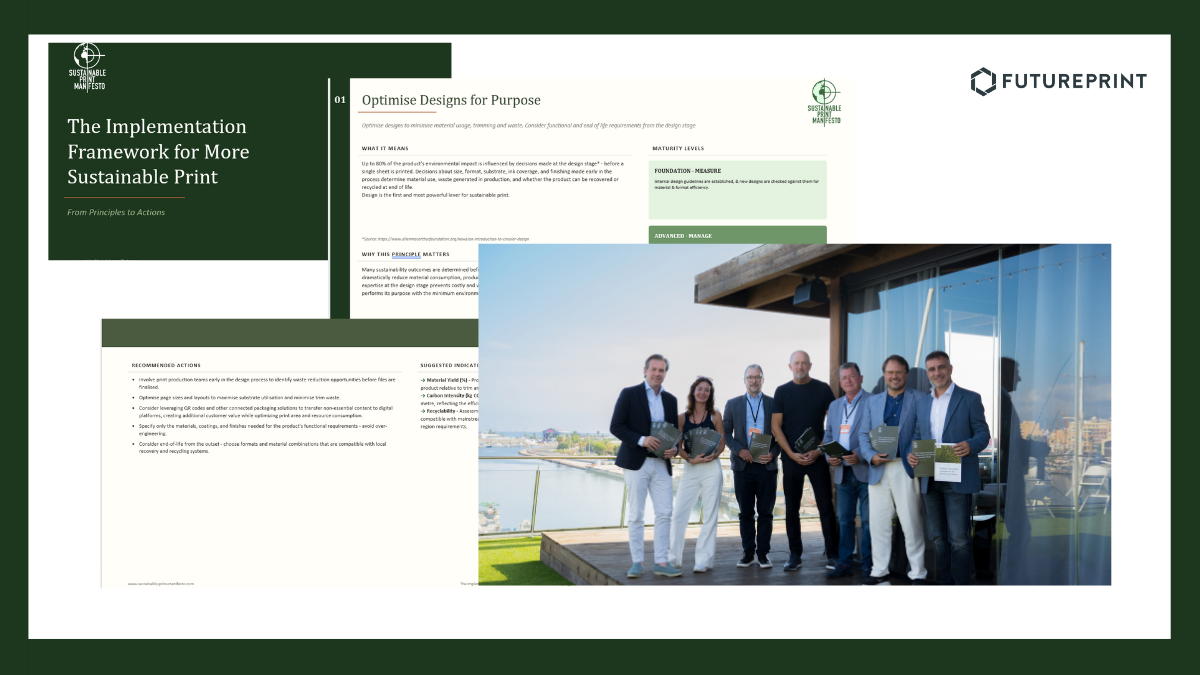 Sustainable Print Manifesto Launches Implementation Framework to Turn Sustainable Best Practice into Commercial Opportunity