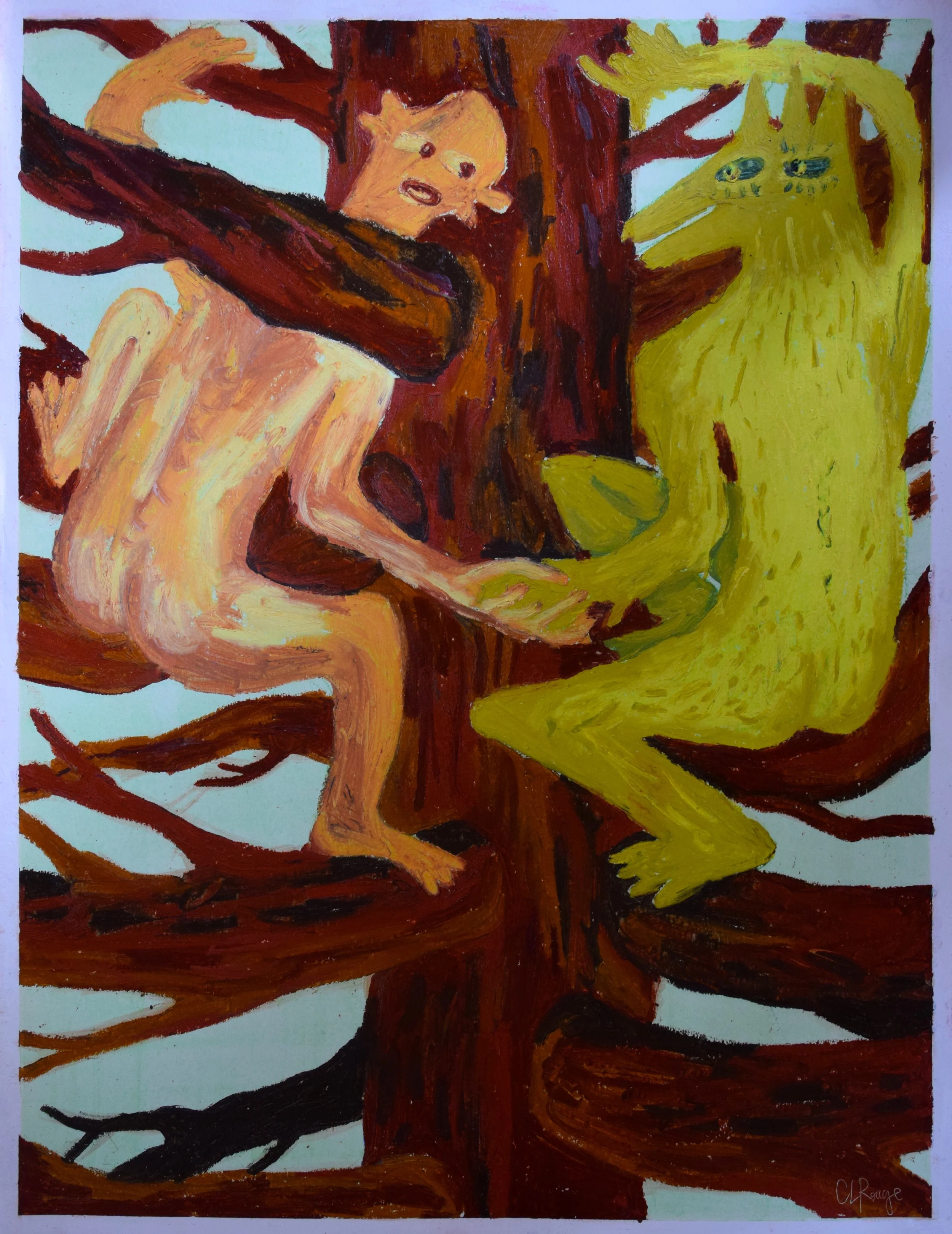 Amis Dans l'Arbre (50x65)