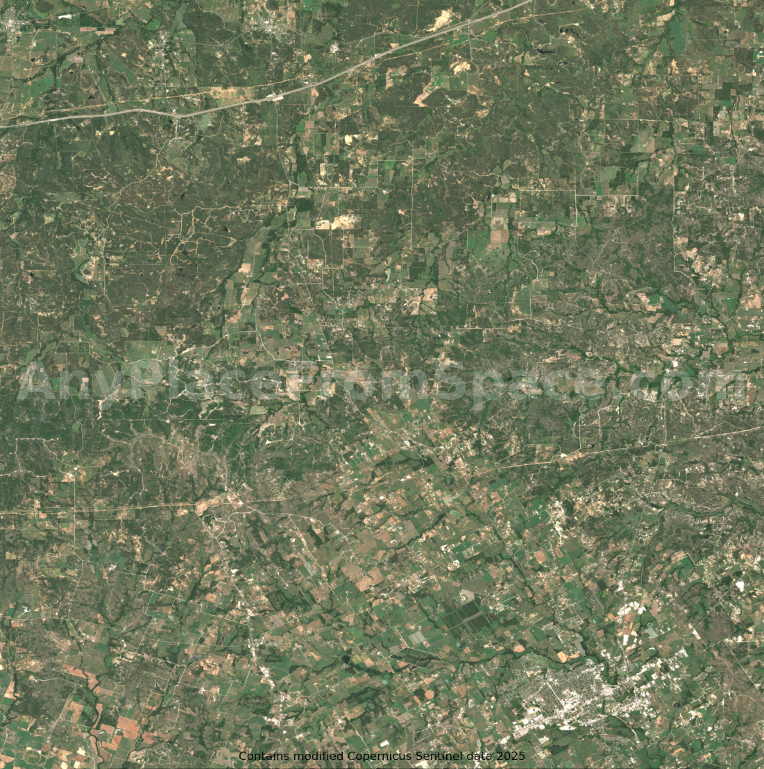 Stephenville and Gordon, Texas Satellite Image Map – May 23, 2025
