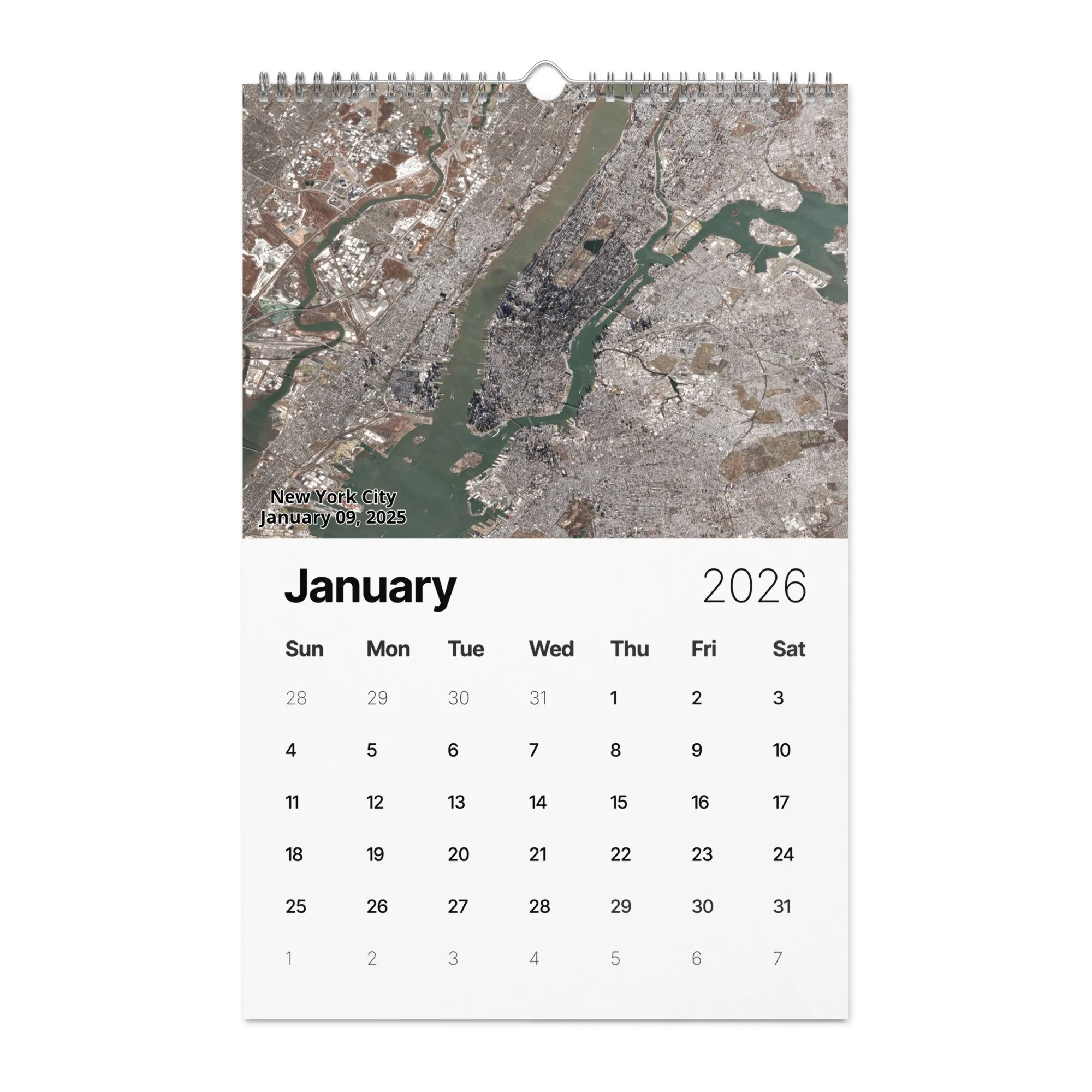 Any Place From Space — 2026 Wall Calendar