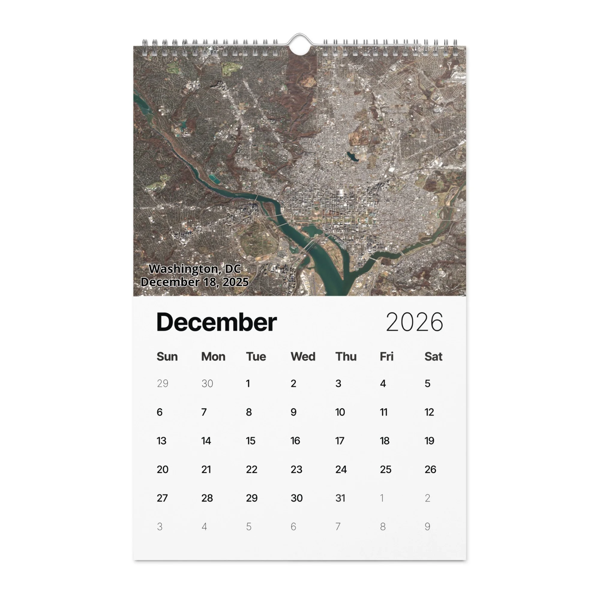 Any Place From Space — 2026 Wall Calendar