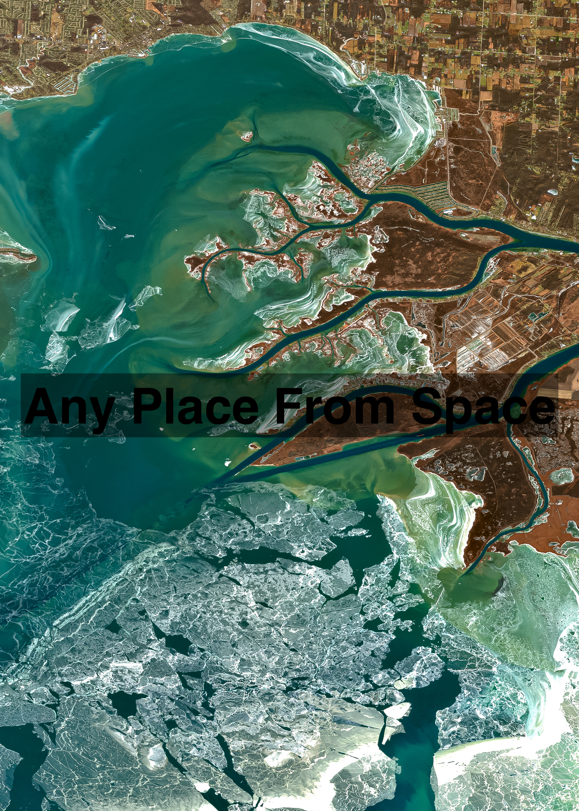 Lake St. Clair, Michigan from Space | Lake St. Clair Satellite Image & Map Art
