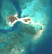 Zoomed in example of a Custom Satellite Image over Dry Tortugas National Park
