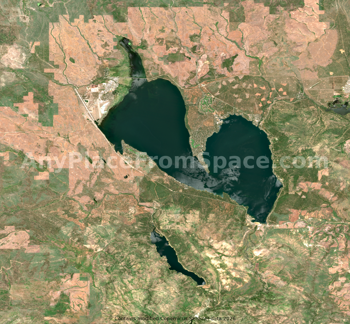 Lake Almanor, California from Space – Satellite Image (June 22, 2026)