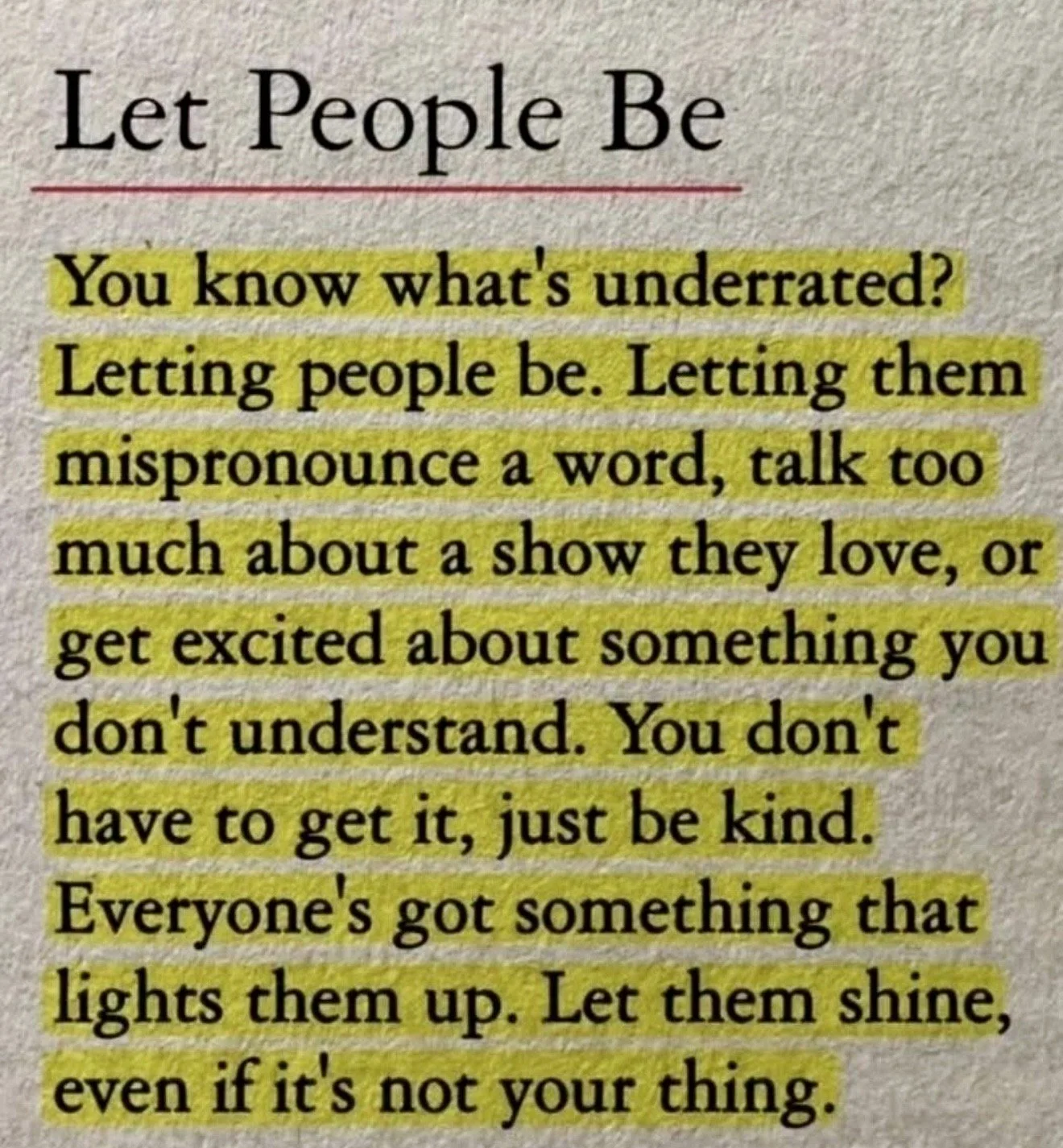 The Soft Art of Letting People Shine