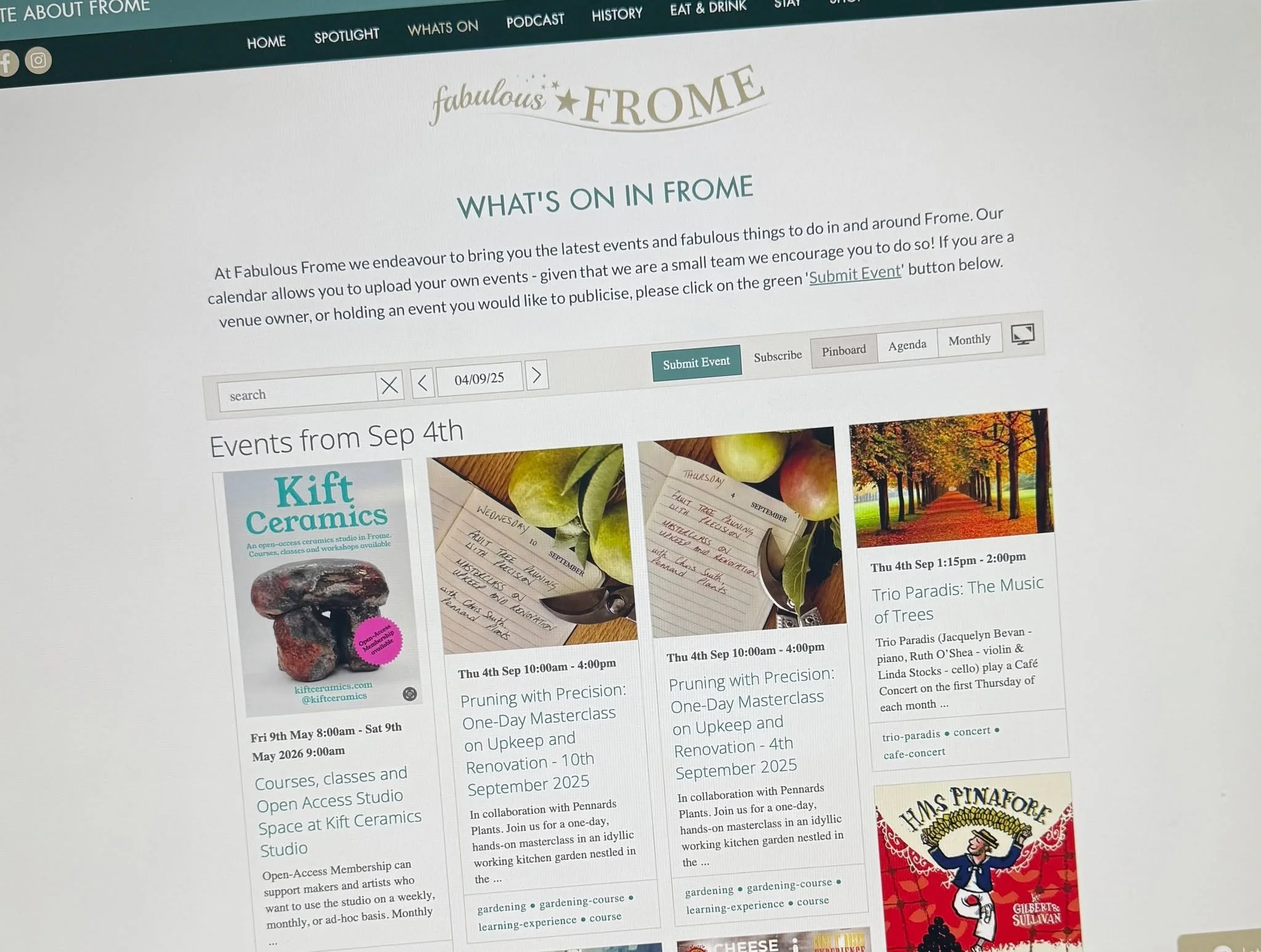 Thank you @fabulousfrome for listing our two pruning courses in September, it's great to see Asterion &amp; Co. getting out there.  If you live in or near to Frome, please give them a follow - this is a great resource to help you plan interesting and