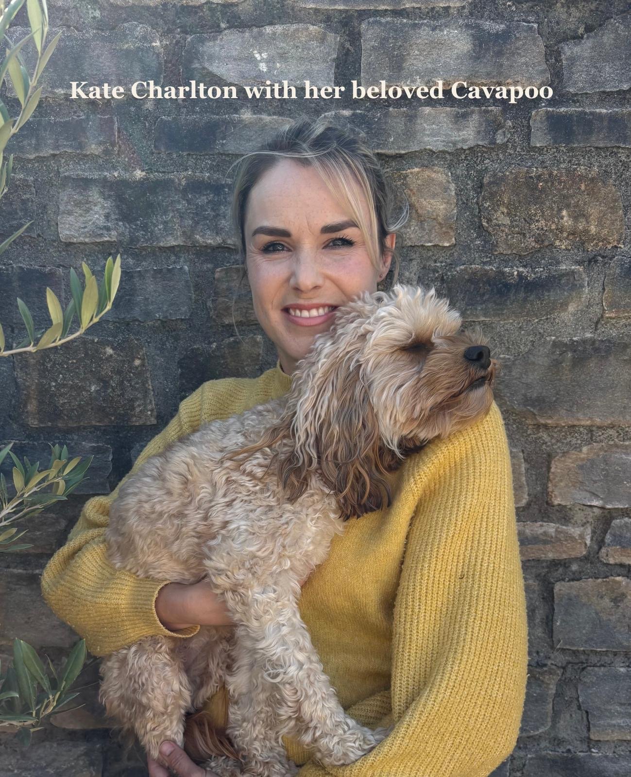 Captioned Kate Charlton with Cavapoo Asterion and Co.jpeg