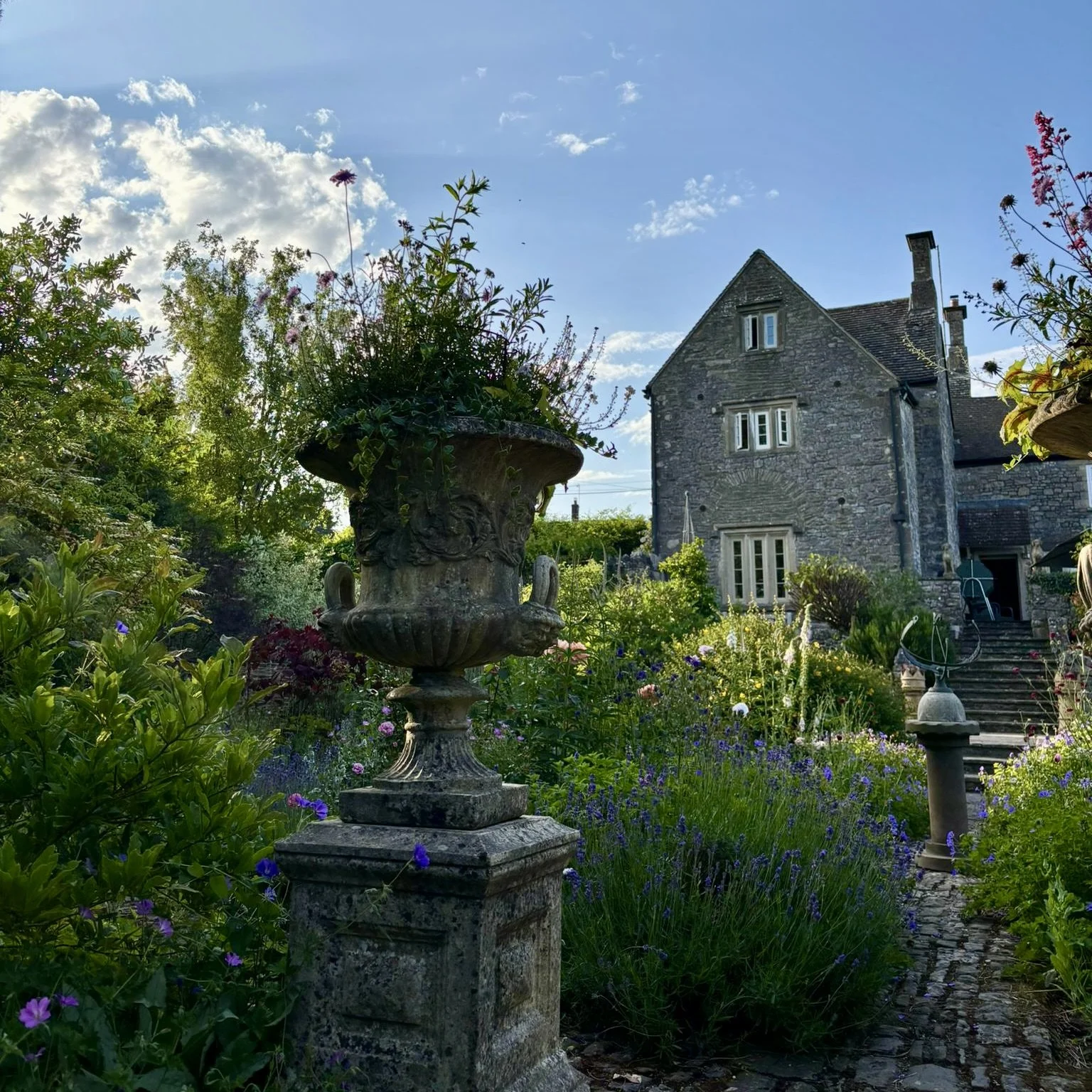 Urn with view up to gable end Asterion and Co.jpeg (Copy)