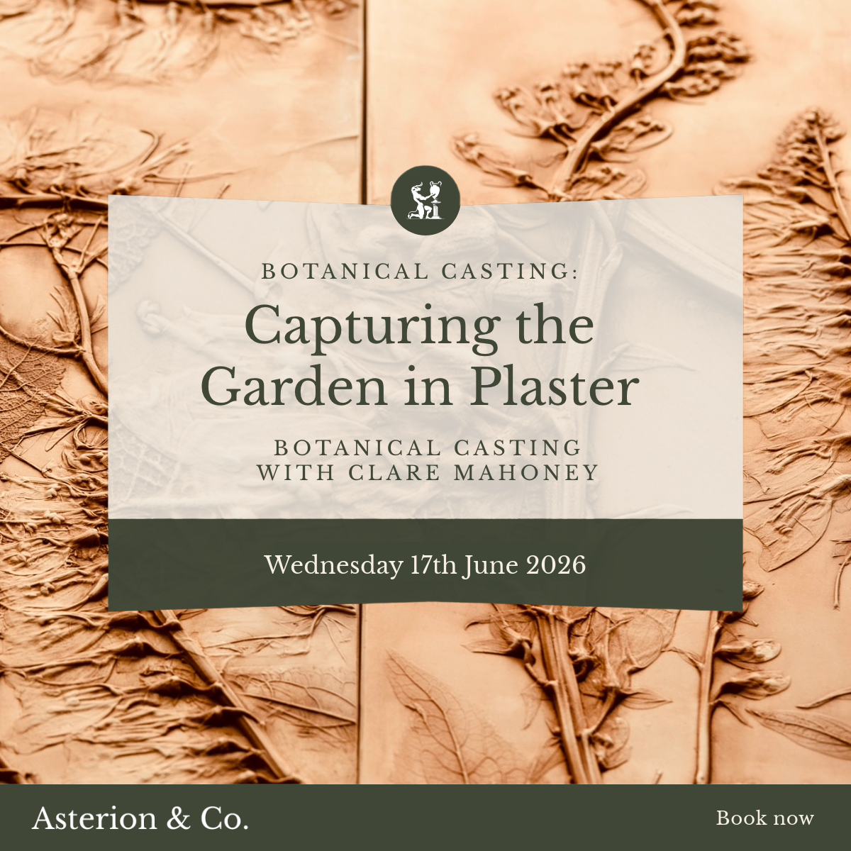 Botanical Casting: Capturing the Garden in Plaster. |Wednesday 17th June 2026