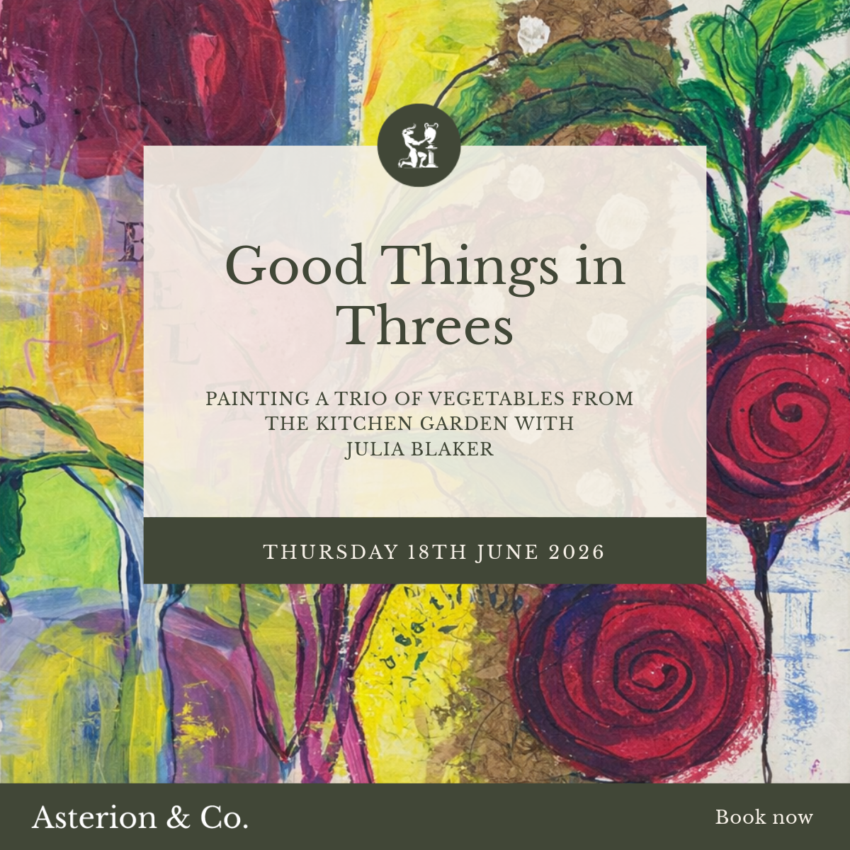 Good Things in Threes: Painting a Trio of Vegetables from the Kitchen Garden. | Thursday 18th June 2026