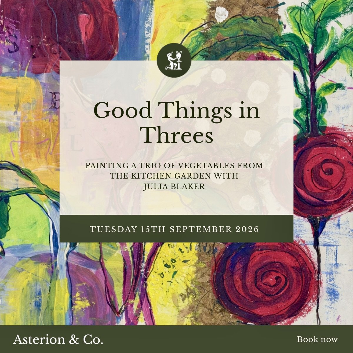 Good Things in Threes: Painting a Trio of Vegetables from the Kitchen Garden. | Tuesday 15th September 2026