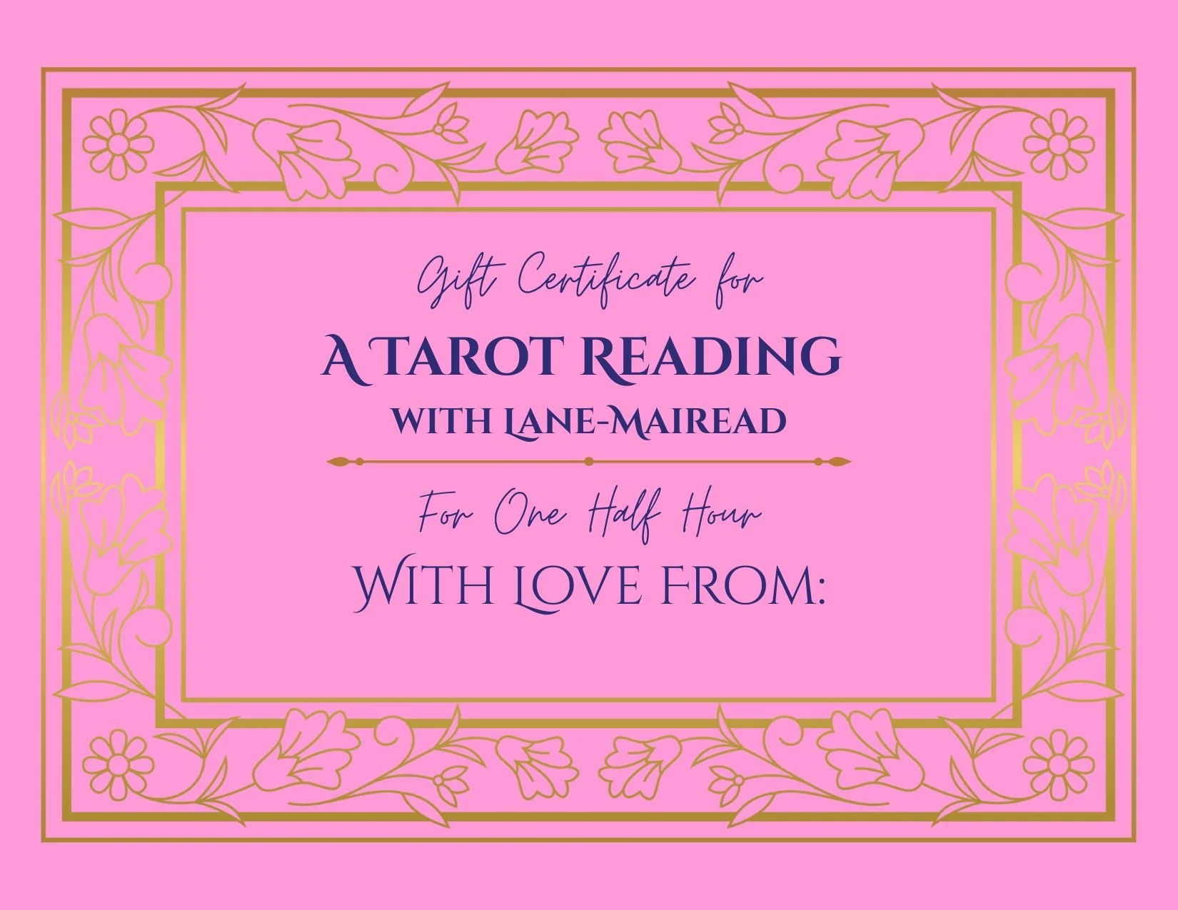 Tarot Gift Certificate-Half Hour