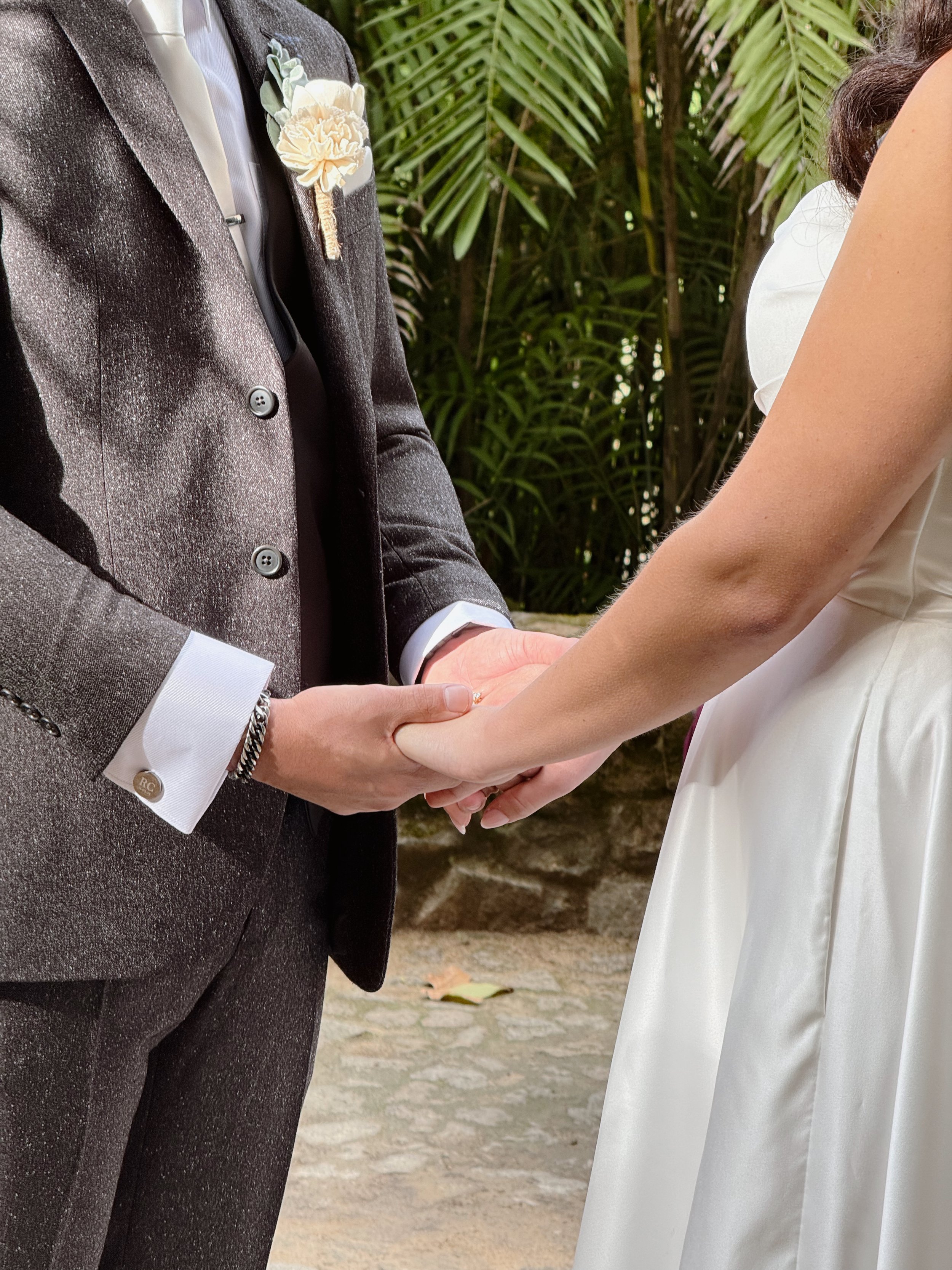 Wedding detail photography Portugal couple holding hands destination wedding