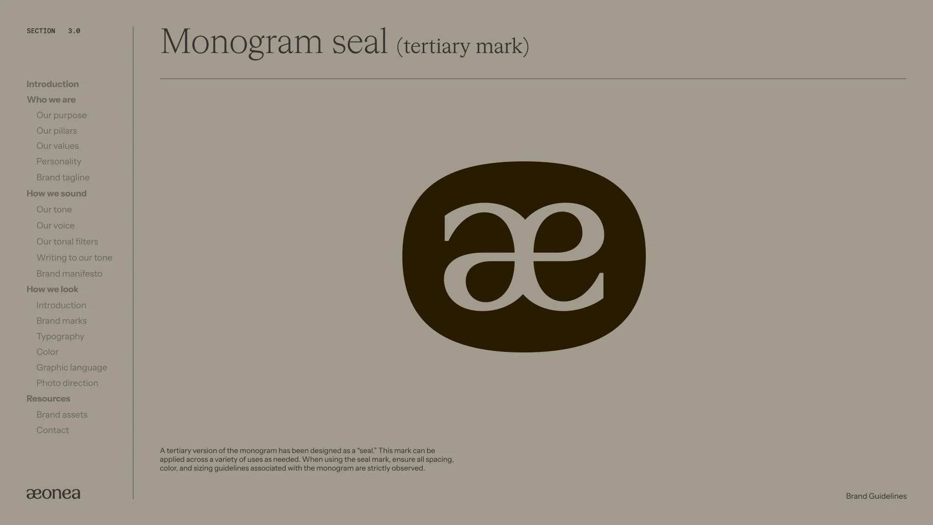 aeonea Brand Guideline - Monogram Seal