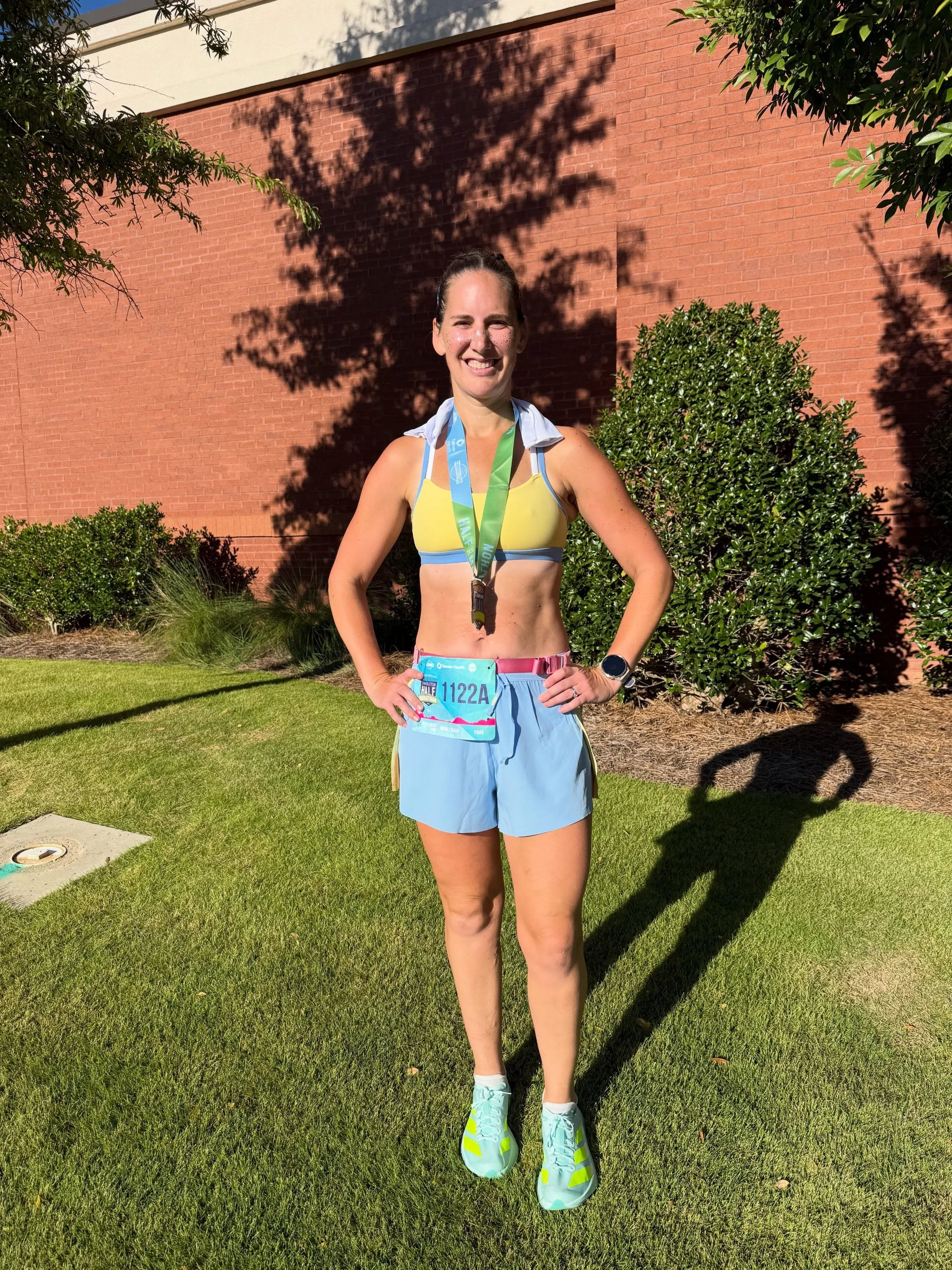 Carrollton Half Marathon 1:39:57.

My first race as a Master&rsquo;s runner (and I was 3rd female master&rsquo;s). A post baby # 5 PR by 3 minutes. 

Not my fastest half but this one meant a lot to me. I&rsquo;ve been training hard in the heat (and p