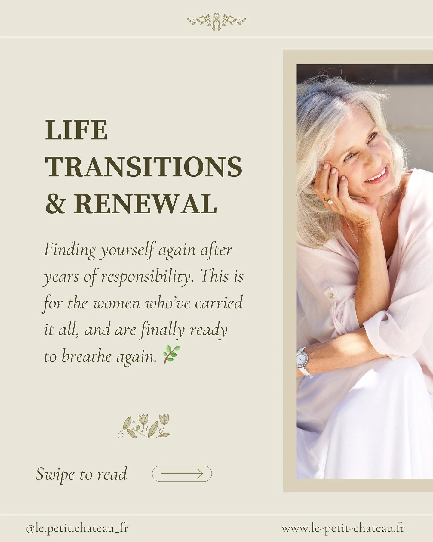 There comes a moment when a woman realizes she&rsquo;s spent decades building, holding, giving&hellip; and now, she is ready to be.

This post is for every woman who is learning to meet herself again after years of responsibility, this is for the mot