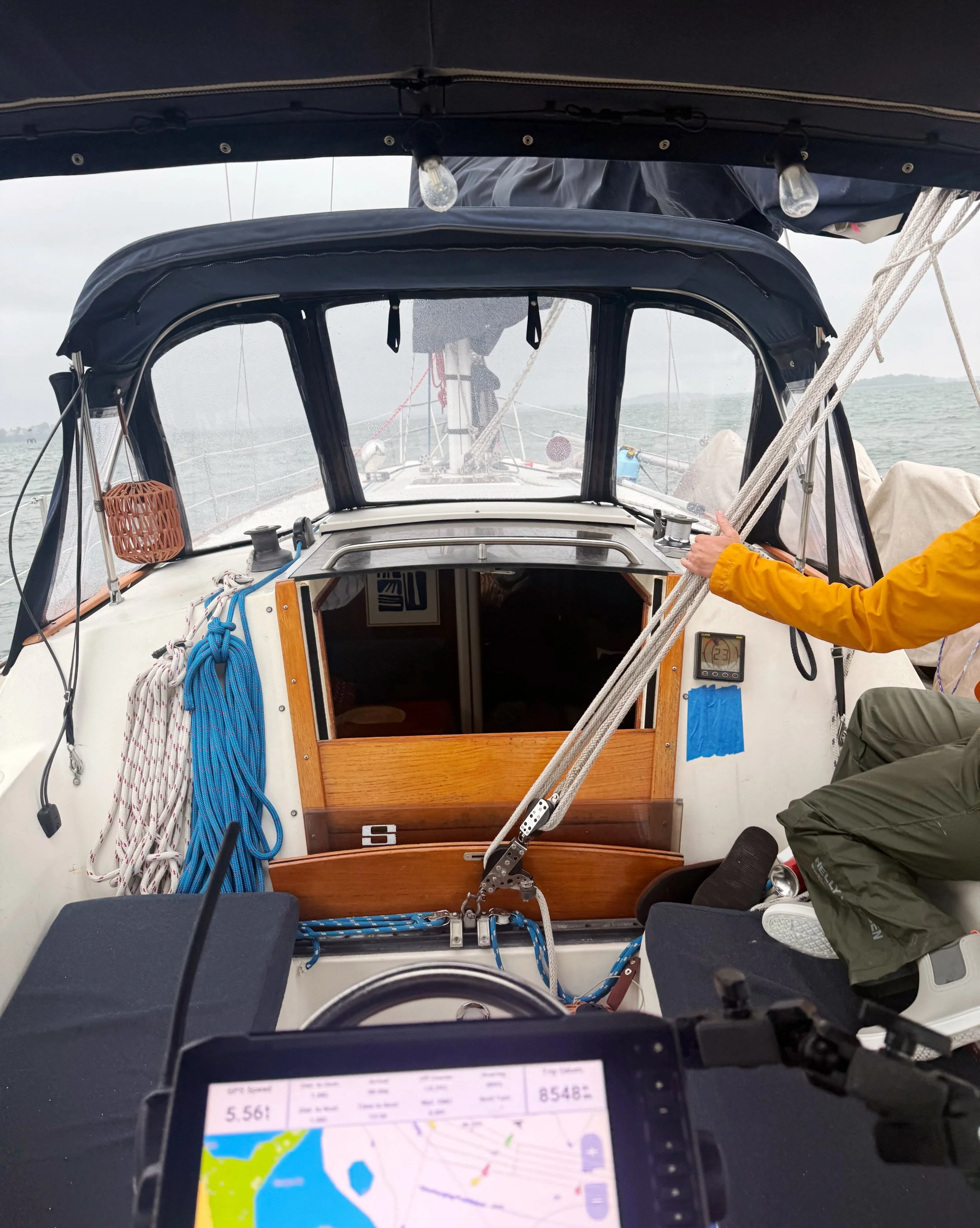 Day 45 &bull; The winds shifted so we had to move anchorages this morning. Another rainy day with lots of wind. Cabin fever is setting in. 

Peddocks Island to Hull, Massachusetts | 4.3 miles | NE&amp;CM