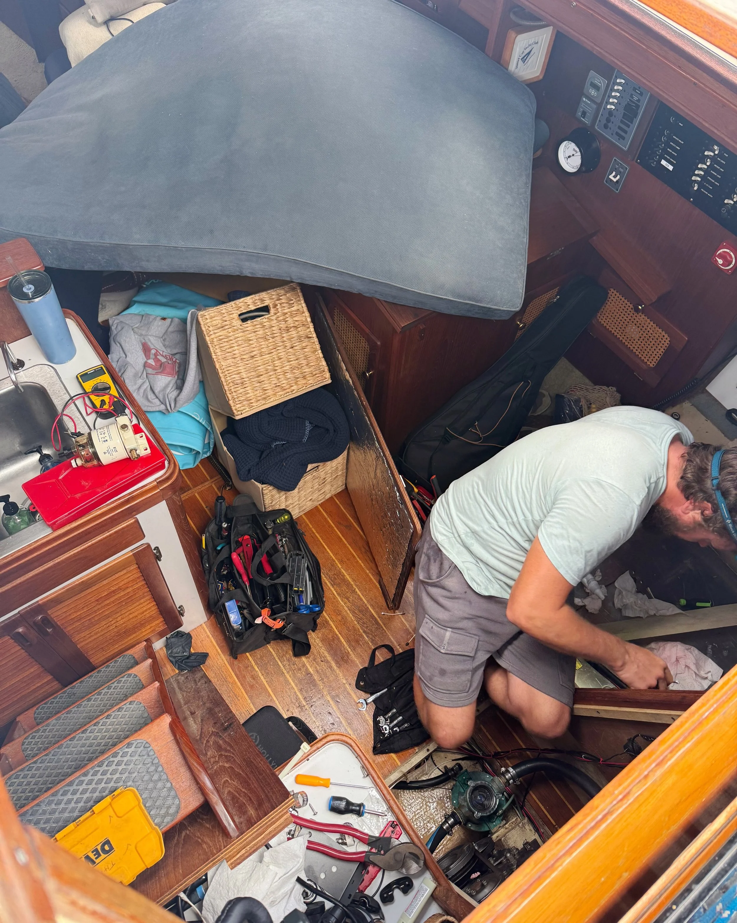 Day 70 &bull; We started having air leak issues again but this time much worse. The engine won&rsquo;t run more than a minute or two before shutting down. We removed the recently installed vacuum gauge. That didn&rsquo;t fix it. So we blamed the prim