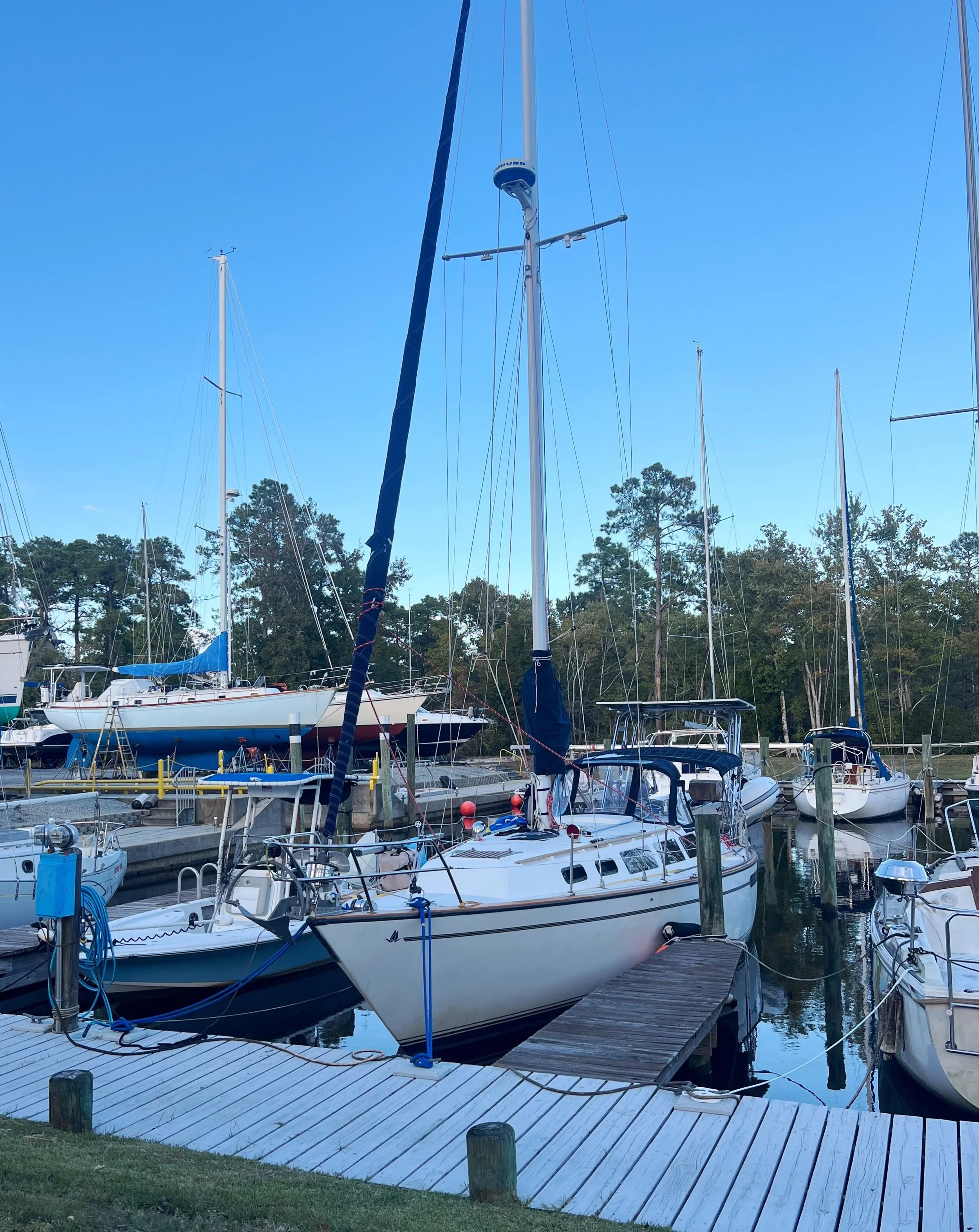 Day 153 &bull; The end. Our maiden voyage on Origami is over. We&rsquo;re back at Duck Creek, we&rsquo;ve got our car, everything feels very familiar, and honestly we&rsquo;re wondering if we ever left. The fact that we were crawling in the engine ba
