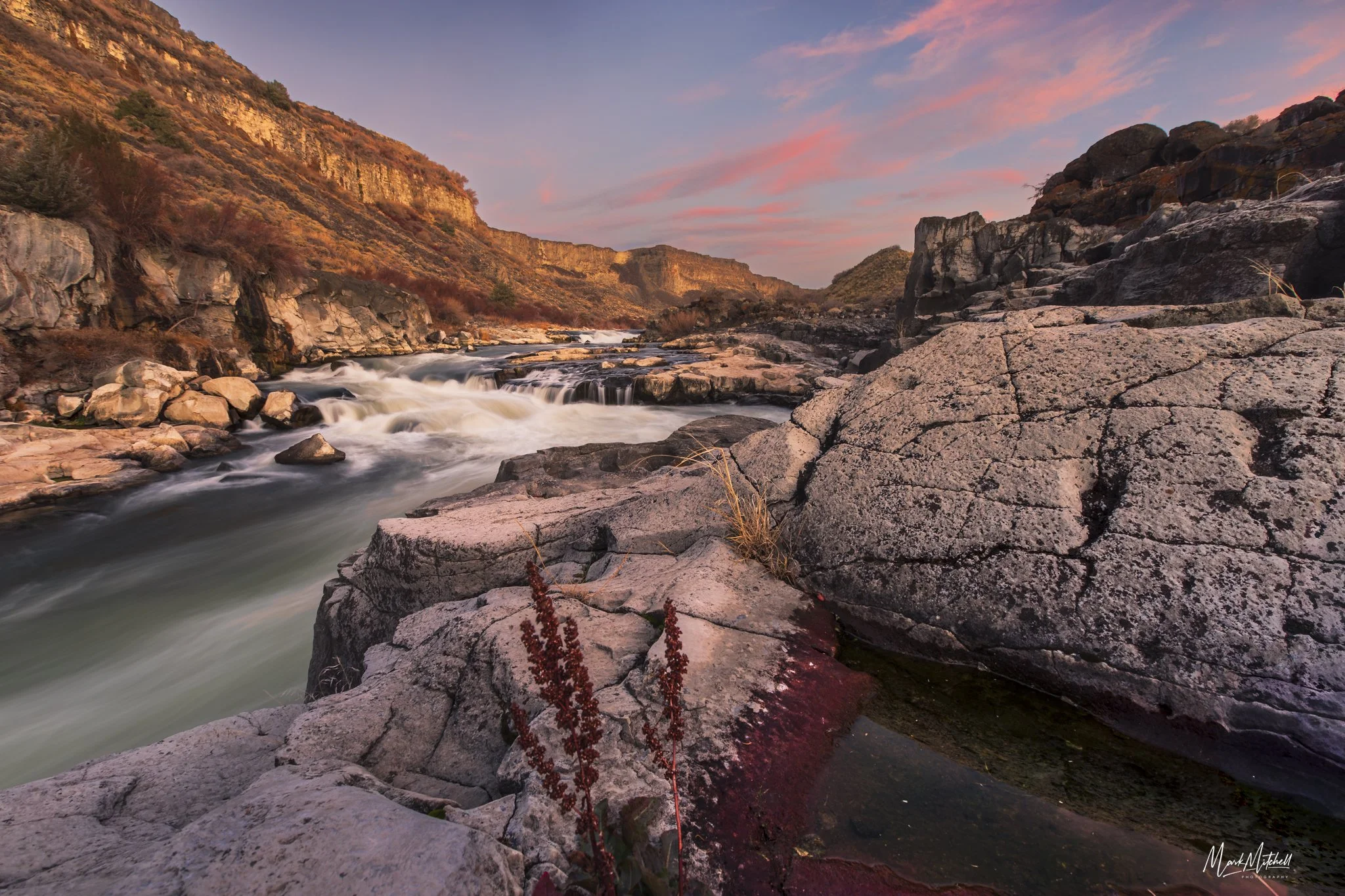 December Evening at Auger Falls | Twin Falls, Idaho