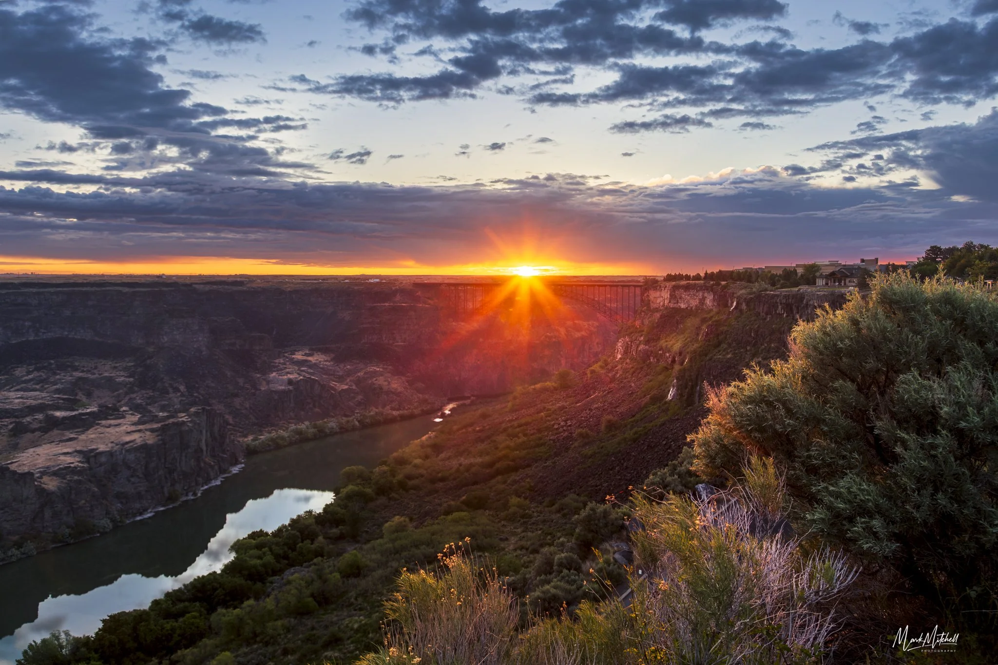 Perrine Bridge Sunrise after a stormy evening | Twin Falls, Idaho