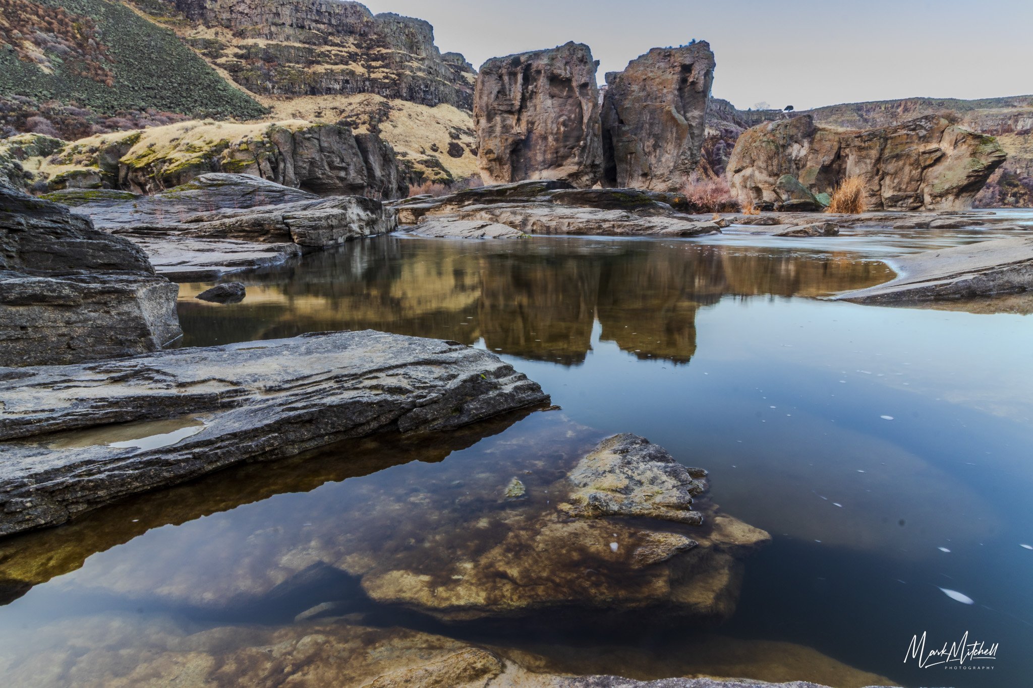 Pillar Falls Reflections in Winter