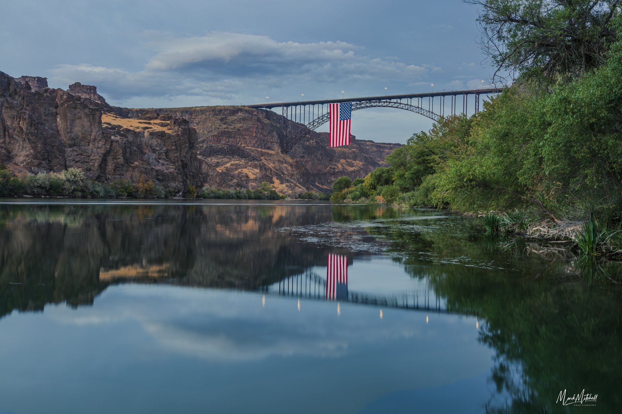 9/11 Memorial Flag at Perrine Bridge | Twin Falls, Idaho