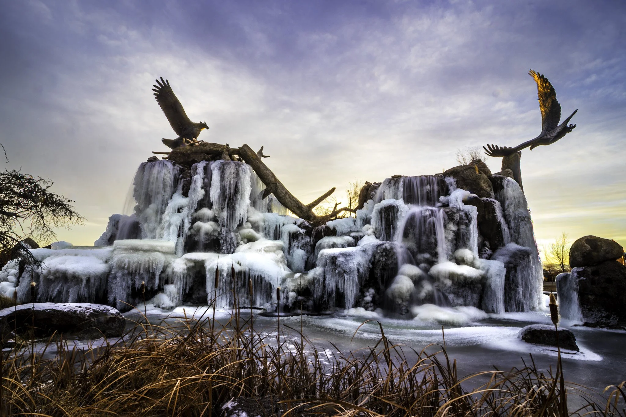 Frozen Giant Eagle Waterfall Nest Traffic Circle | Southeast Idaho Landscape Fine Art Print