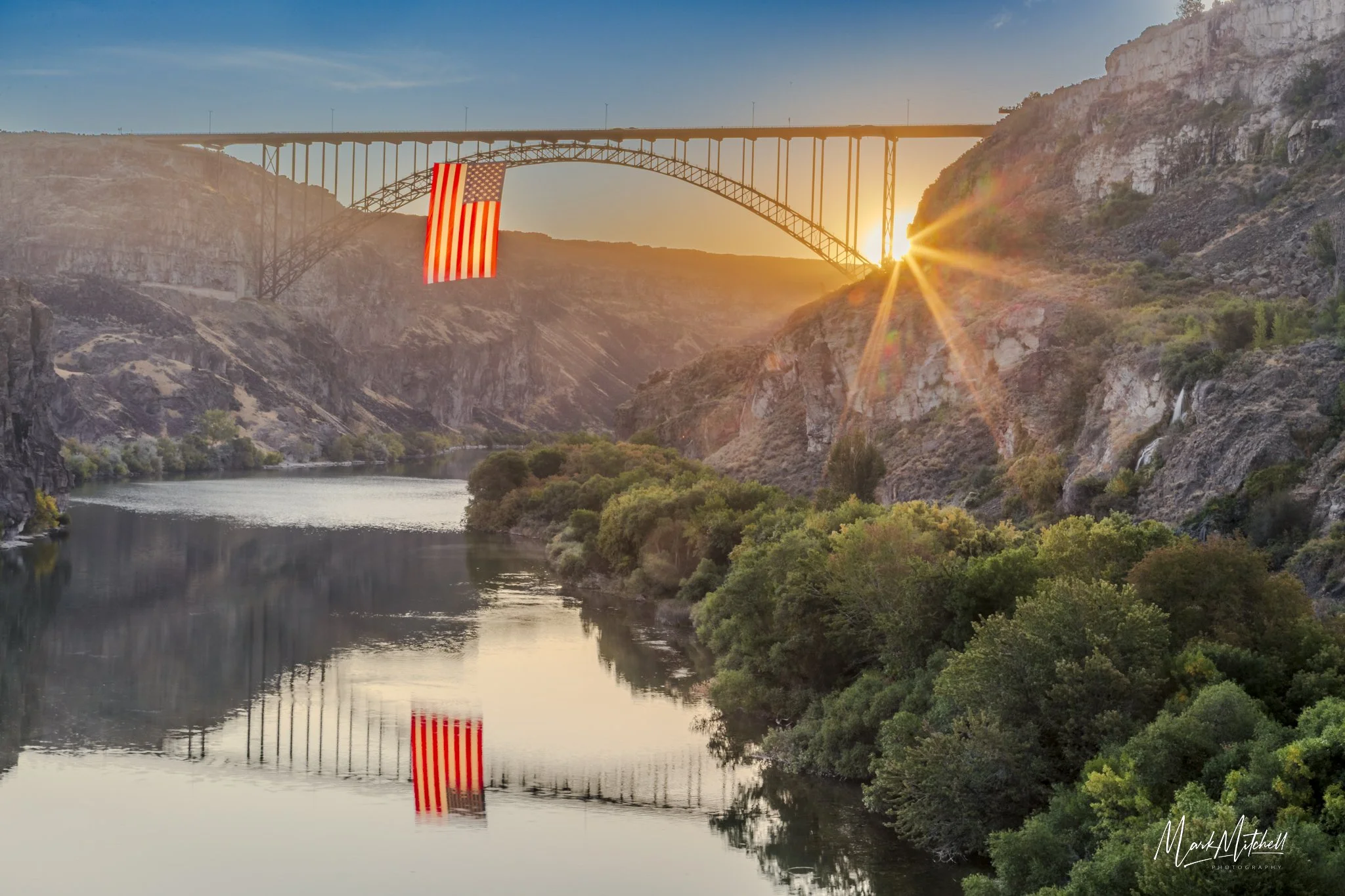 9/11 Memorial Flag Sunrise