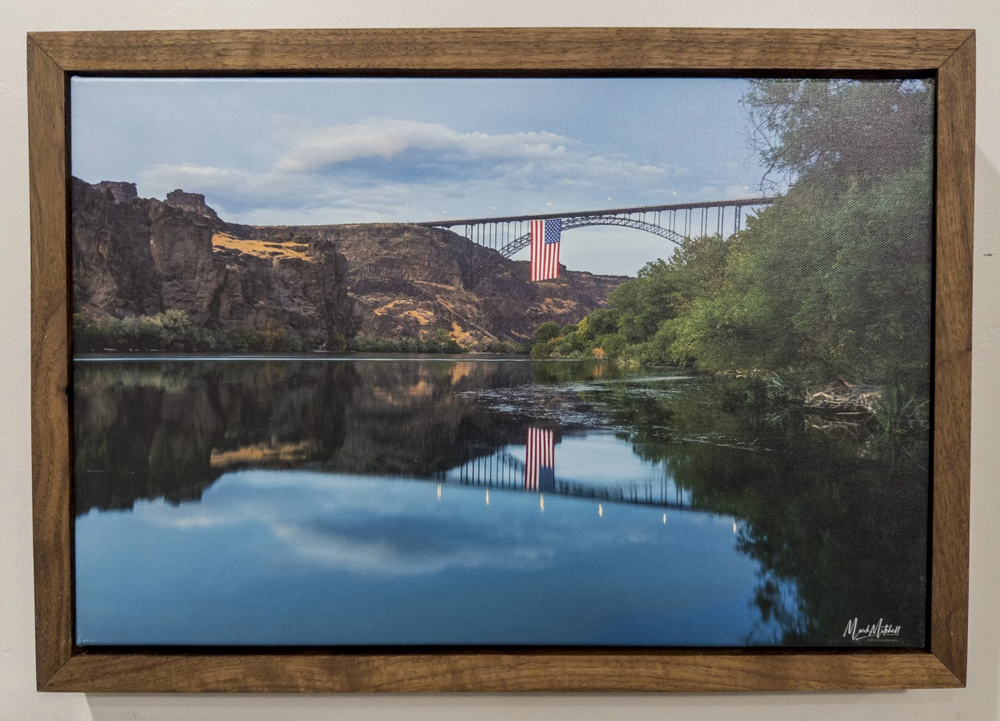 9/11 Memorial Flag at Perrine Bridge | Southern Idaho Landscape Fine Art Print