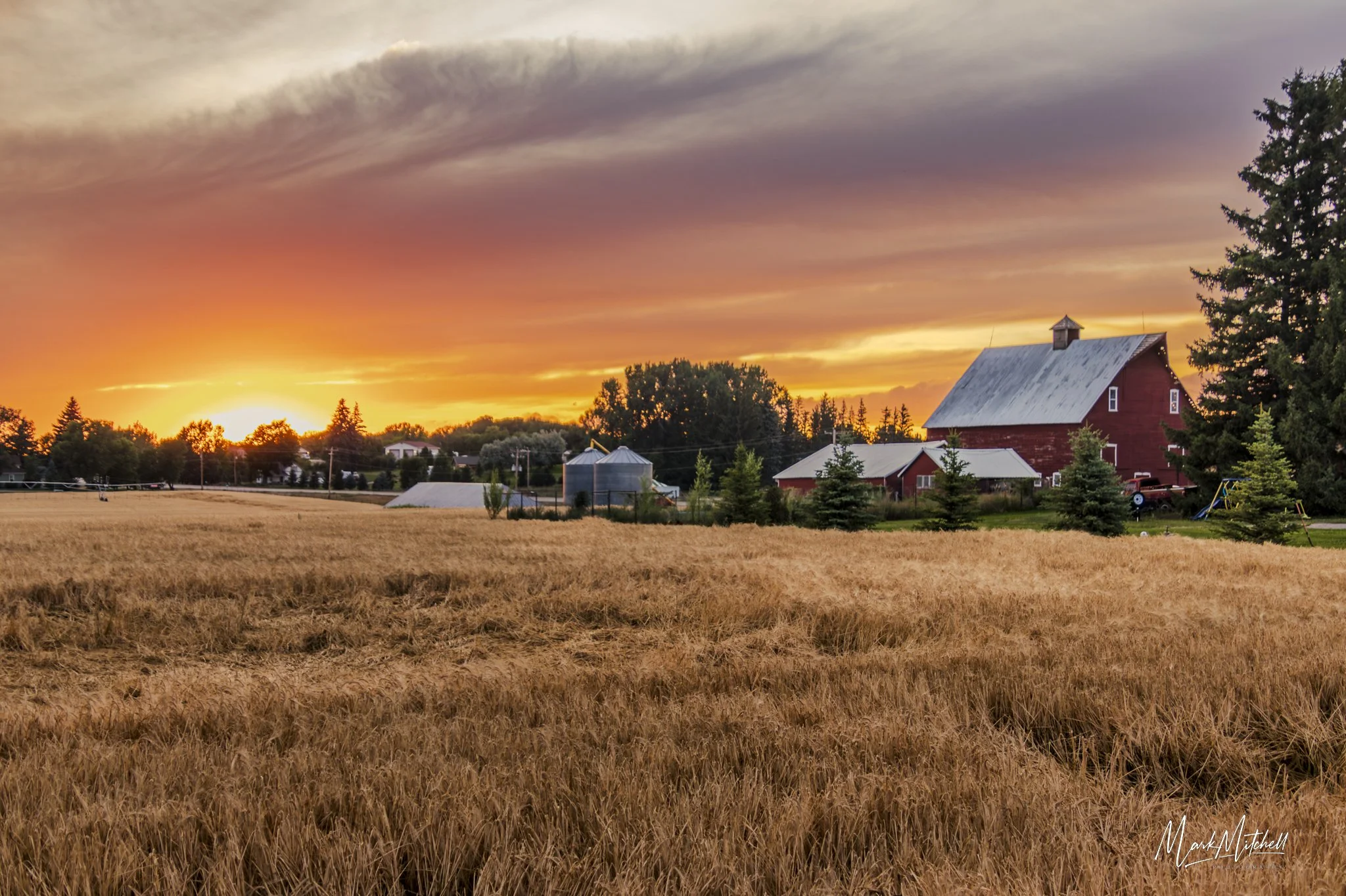 Red Barn Sunset