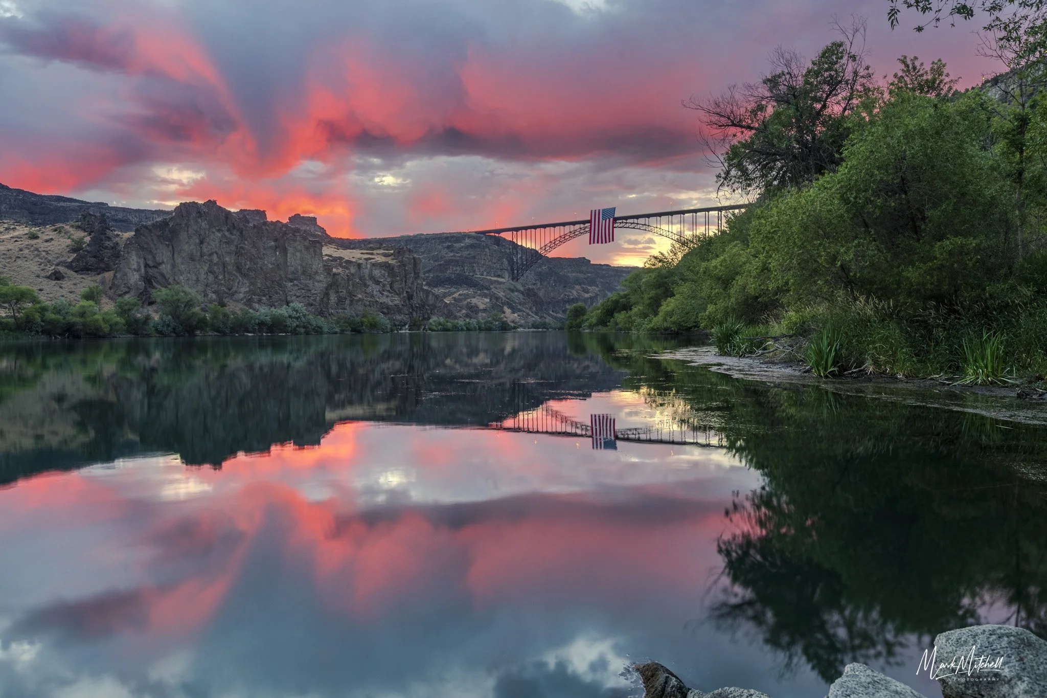Ruby Red Sunrise at the Perrine Bridge