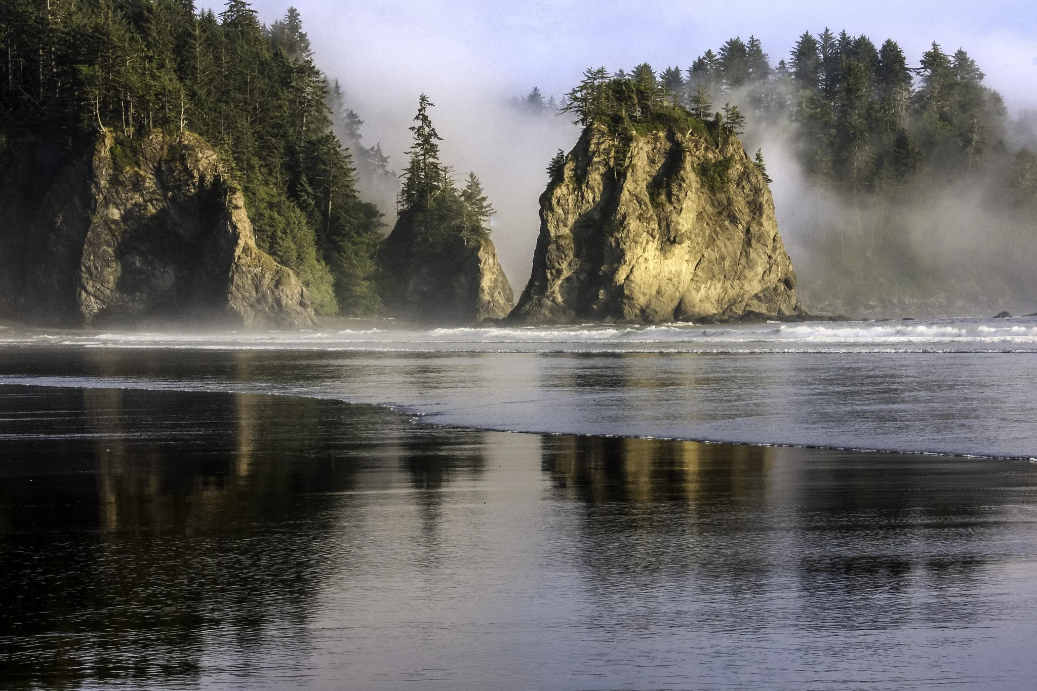 Seastacks and fog at La Push Second Beach | Western Washington Landscape Fine Art Print