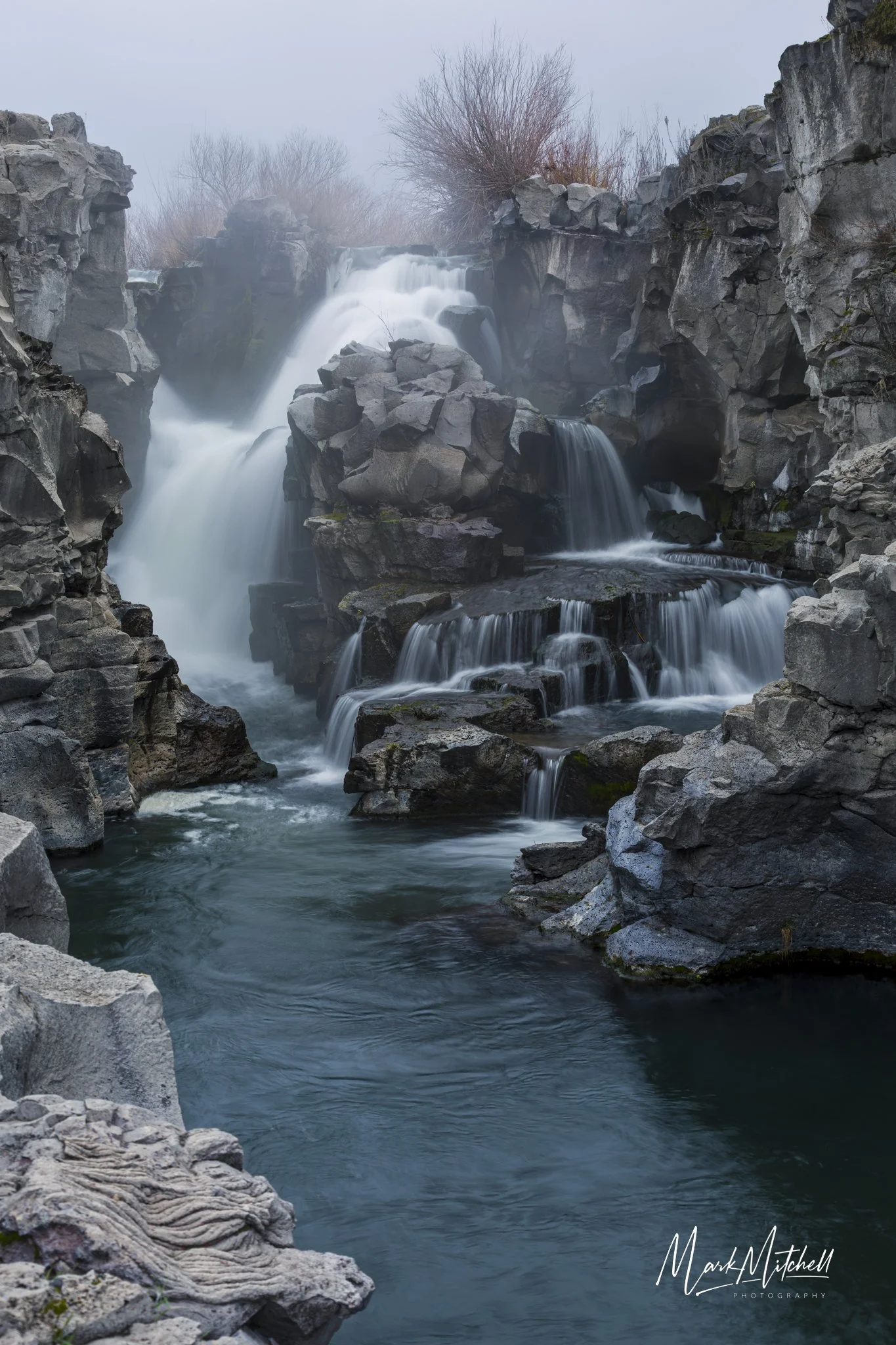 Misty Morning at Upper Salmon Falls | Southern Idaho Landscape Fine Art Print