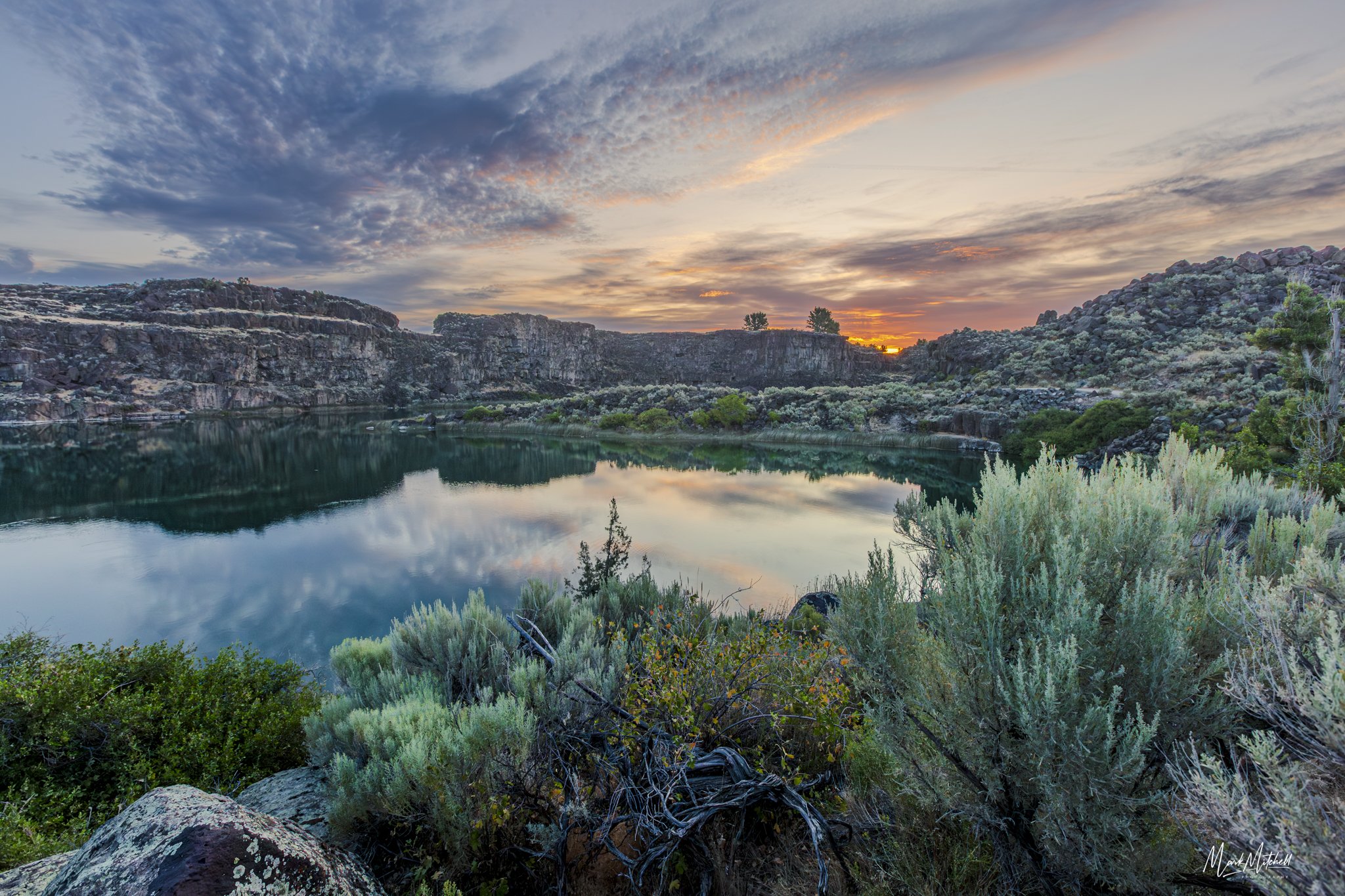 Scattering clouds over Dierkes Lake | Twin Falls, Idaho