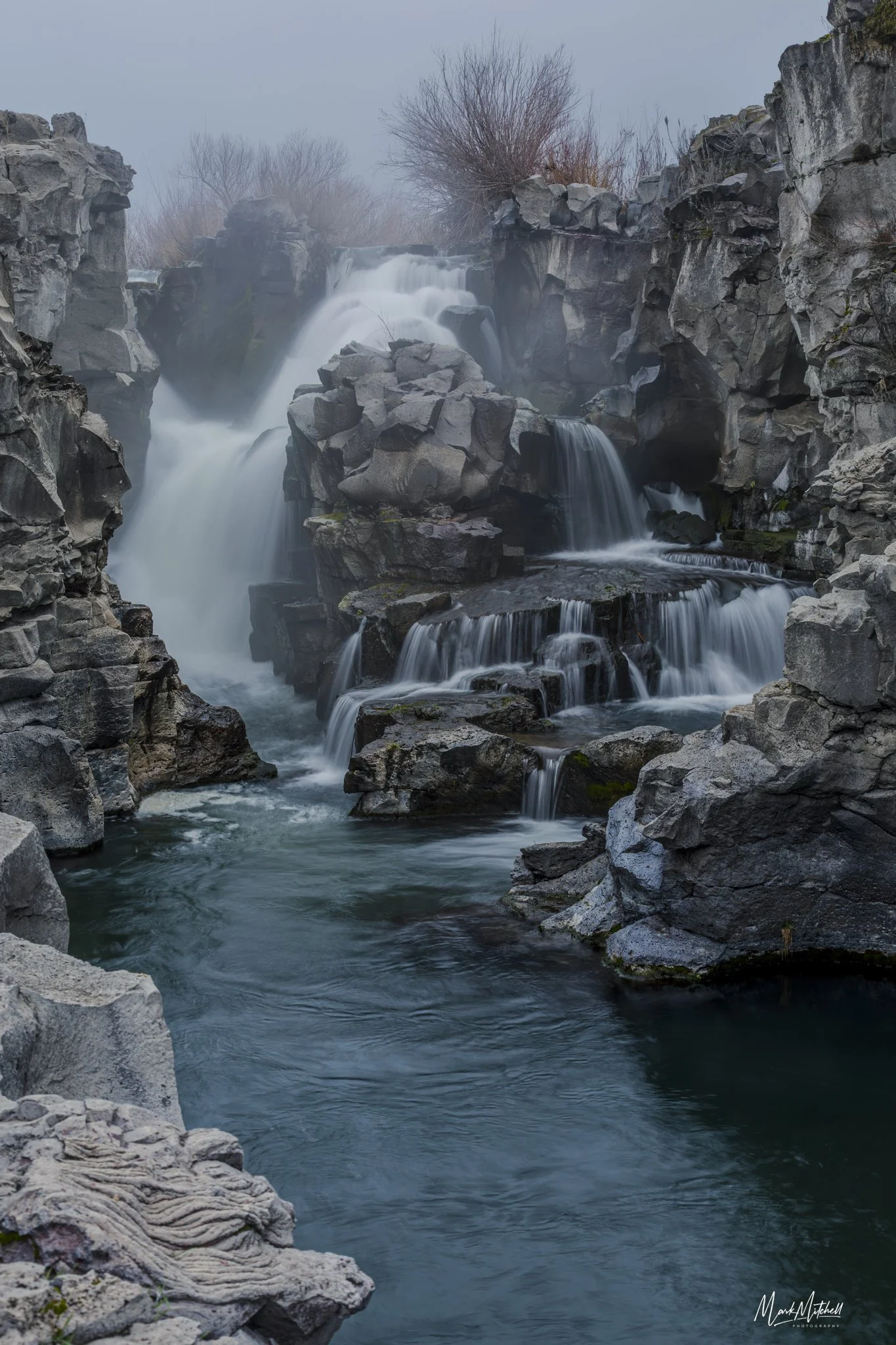 Misty Morning at Upper Salmon Falls | Hagerman, Idaho