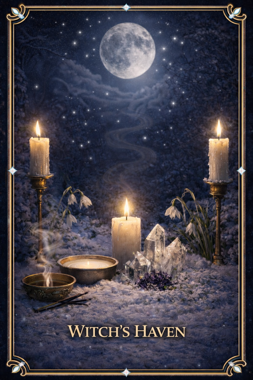 Snow Moon Imbolc Renewal Ritual Card