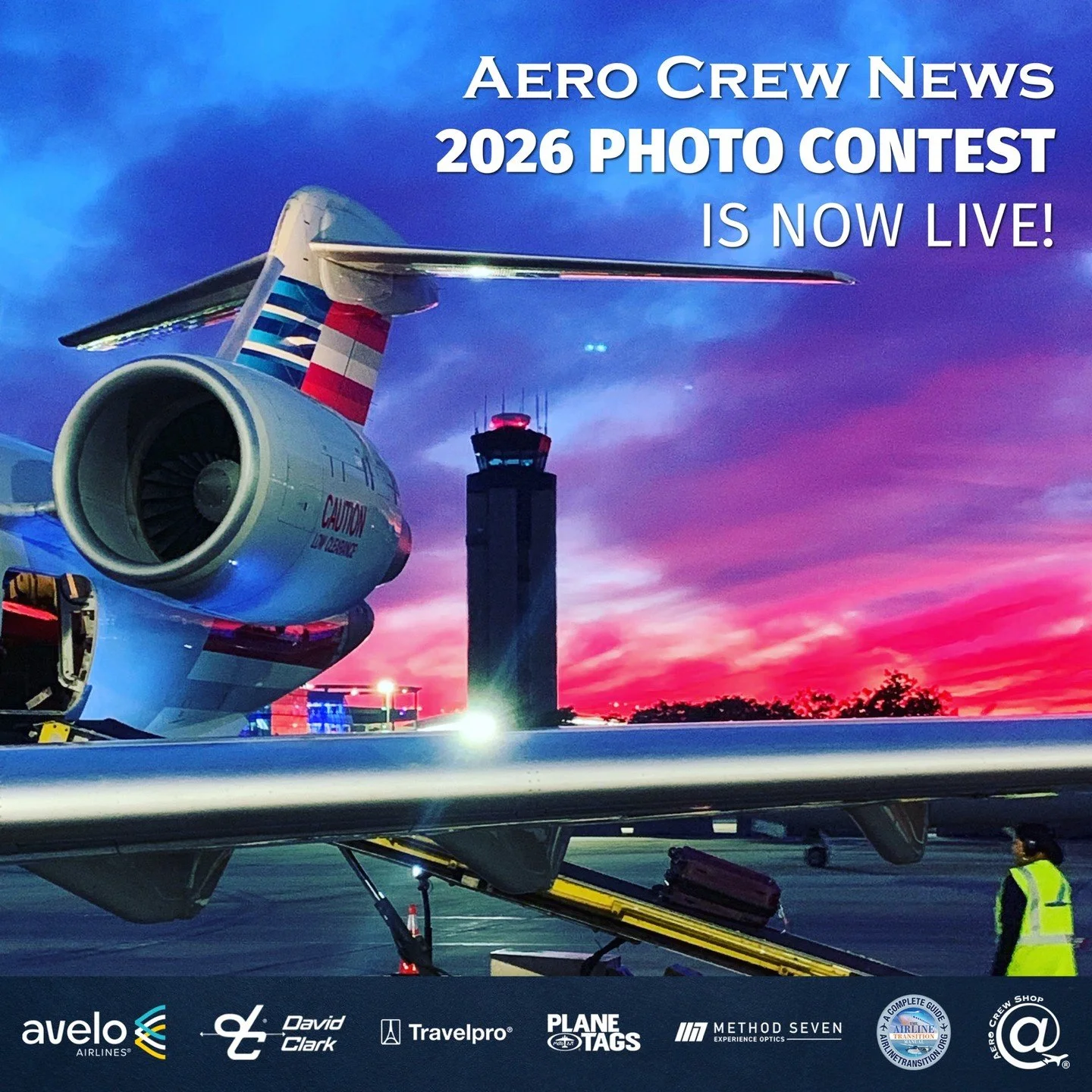 Join those who have submitted their entries for the 2026 Aero Crew News Photo Contest! Prizes from David Clark&reg;, Travelpro&reg;, Method SevenTM sunglasses and more will be awarded to top entries for this year&rsquo;s theme: AIRPORTS&ndash;&ndash;