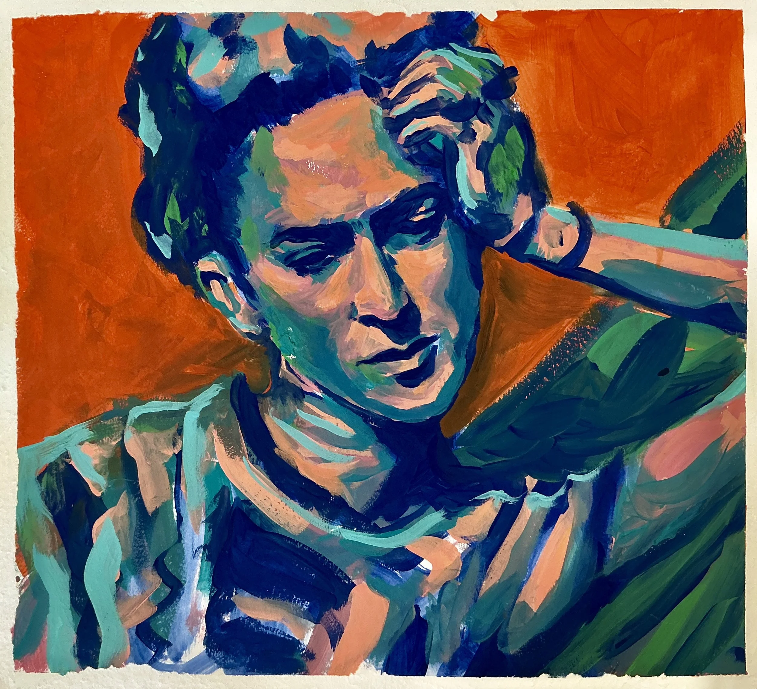 Frida Kahlo 1 Hour Study, 16x16, Tempura, 2026