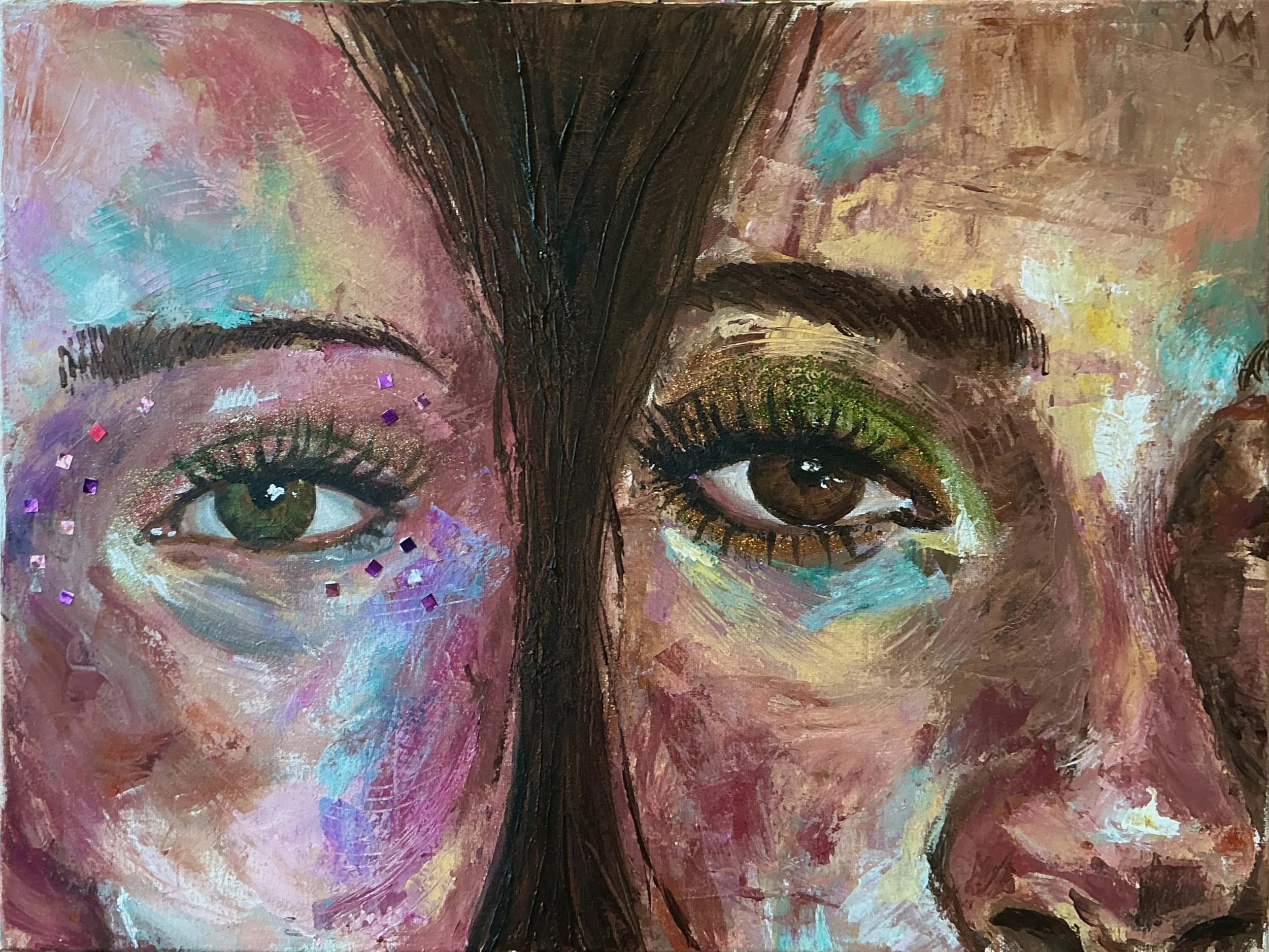 "Seeing Stars" 18x24, Mixed Media on Canvas, 2026