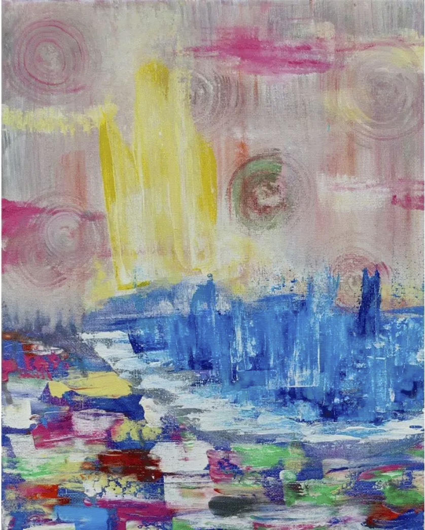 "A Long Walk To Destiny" 12x16, Acrylic, 2023